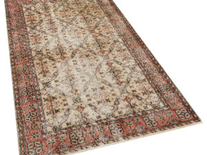 Taşlaşmış Zamanların Hüznü Eskitme Vintage Halı 117 x 210 cm 10177