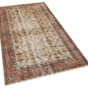 Taşlaşmış Zamanların Hüznü Eskitme Vintage Halı 117 x 210 cm 10177