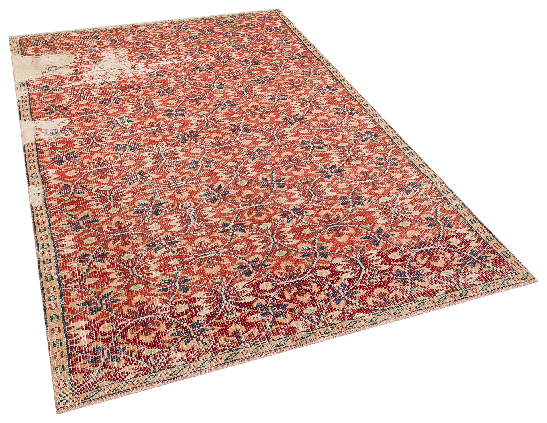 El Yapımı Eskitme Vintage Halı 157 x 250 cm 10181