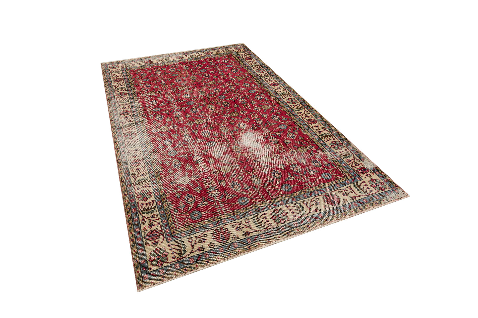 El Dokuma Eskitme Vintage Halı 164 x 273 cm 10192