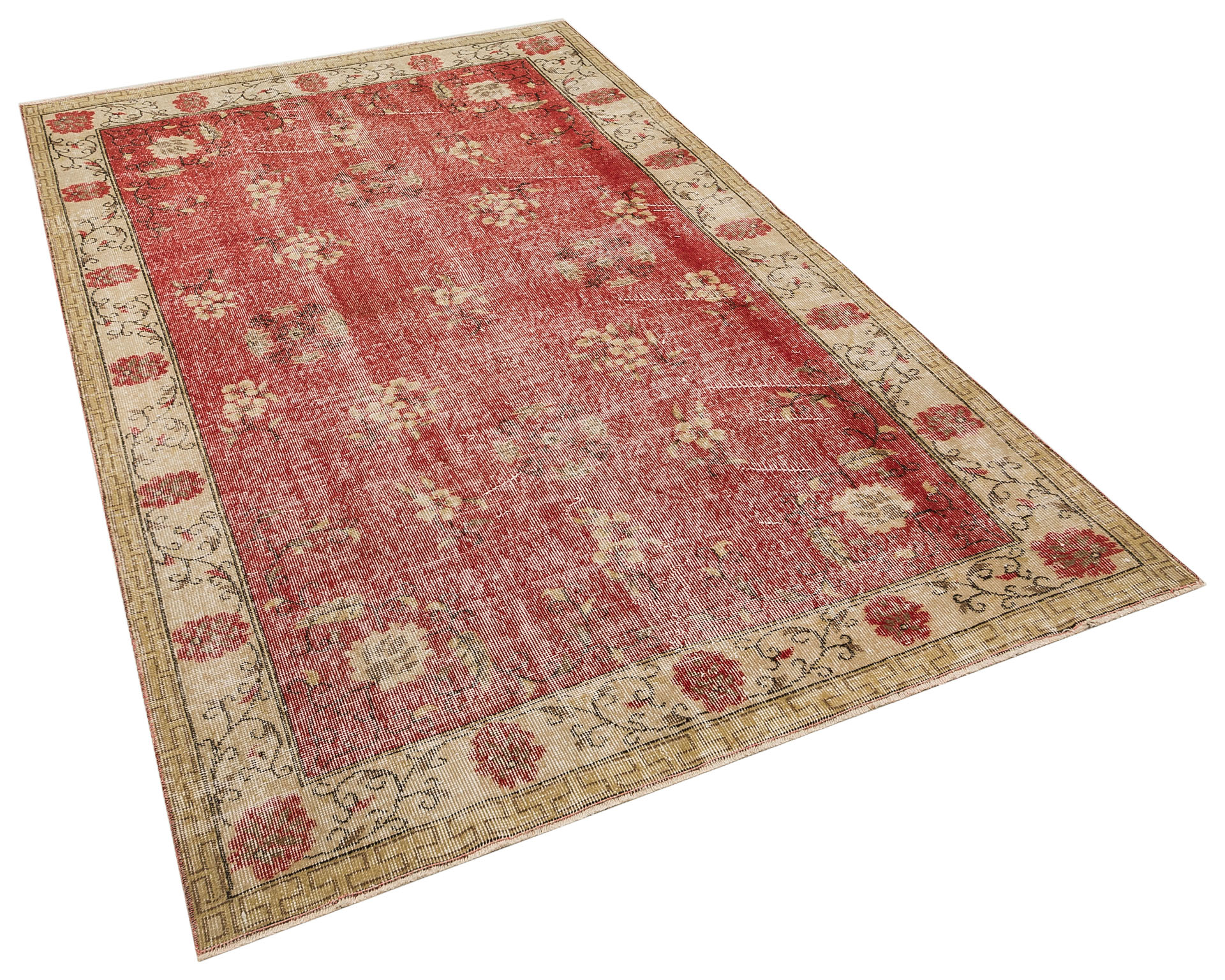 Türk Eskitme Vintage Halı 154 x 254 cm 10197 - Görsel 11