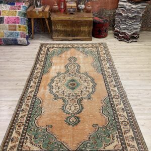 El Dokuma Eskitme Vintage Halı 157 x 255 cm 10199