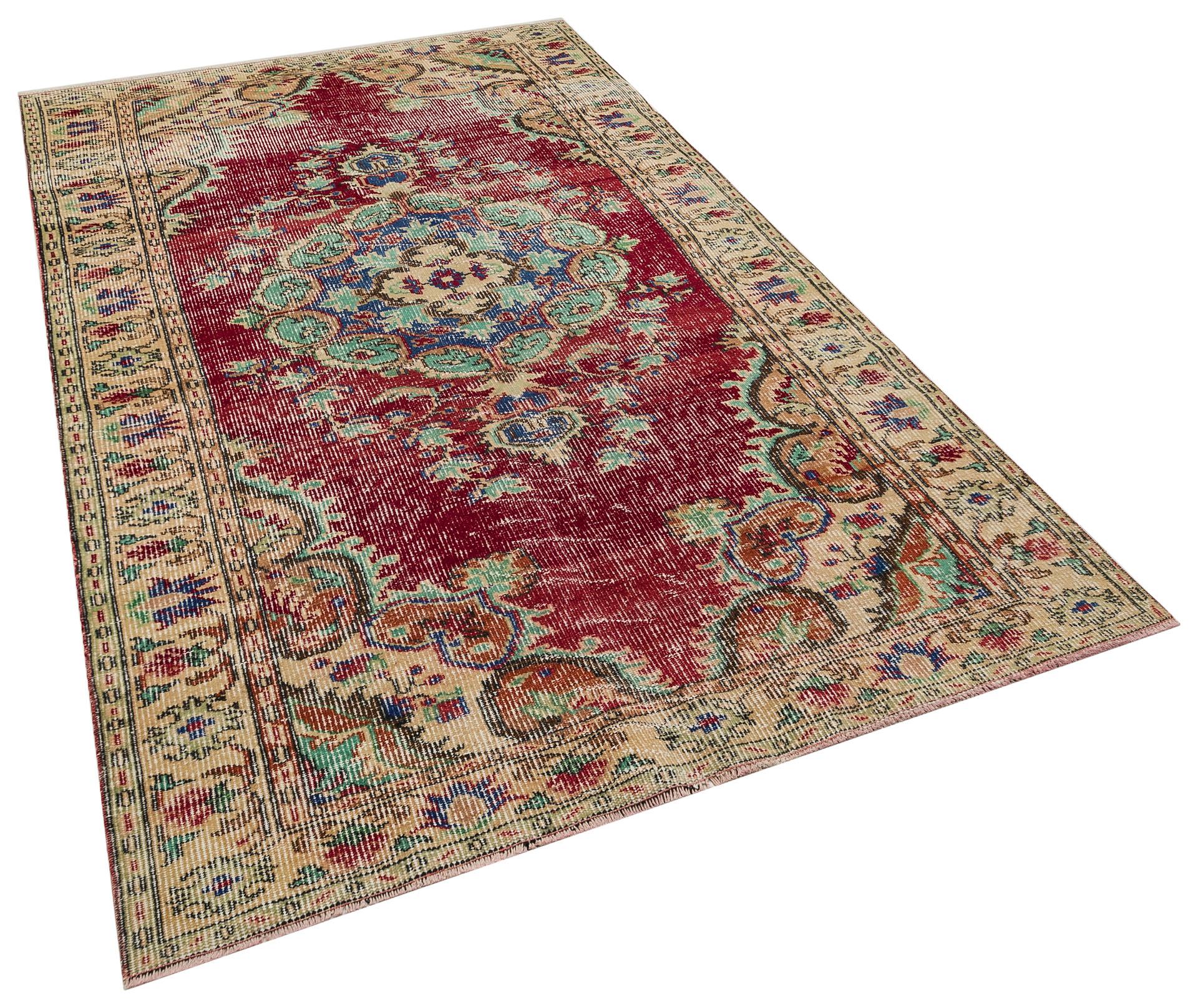 Geleneksel Anadolu Eseri Eskitme Vintage Halı 160 x 280 cm 10206