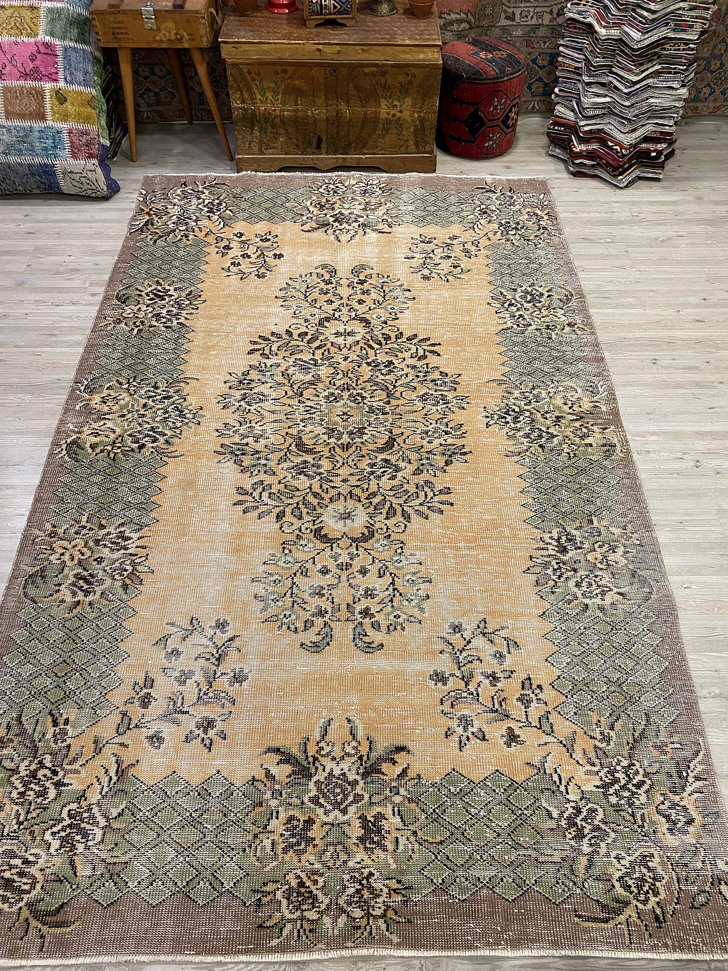 Eşsiz Eskitme Vintage Halı 180 x 300 cm 10213