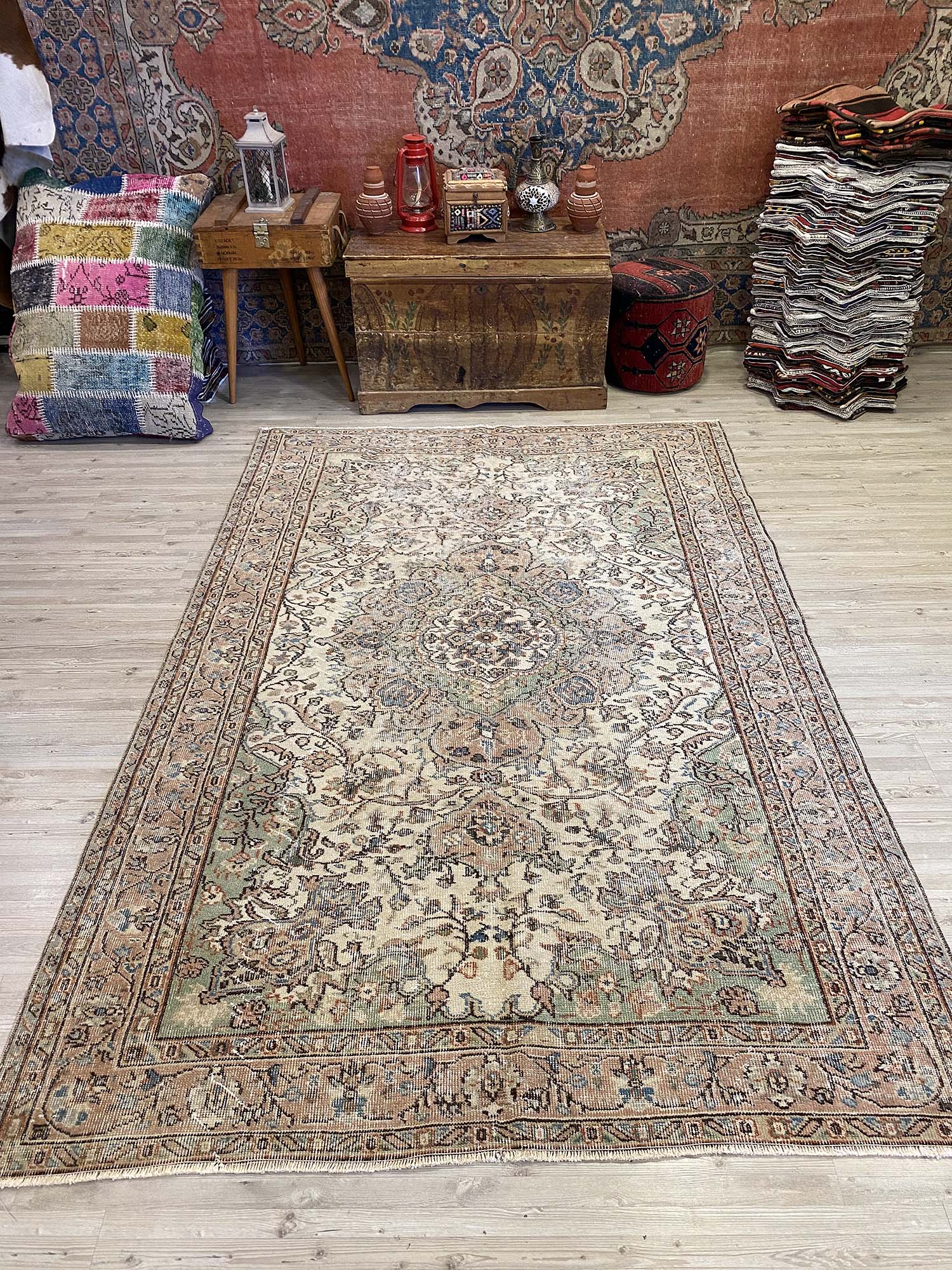 Rüya Gibi Eskitme Vintage Halı 162 x 250 cm 10218