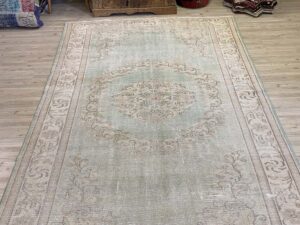 Zamansız Türk El Sanatı Eskitme Vintage Halı 175 x 259 cm 10228