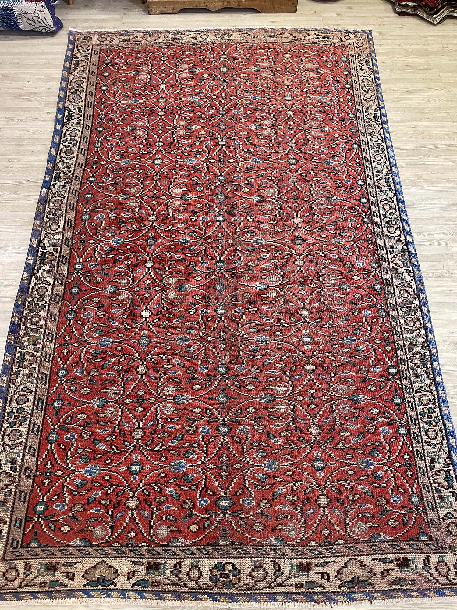 Efsanevi Dantel Dokusu Eskitme Vintage Halı 163 x 282 cm 10230 - Görsel 3