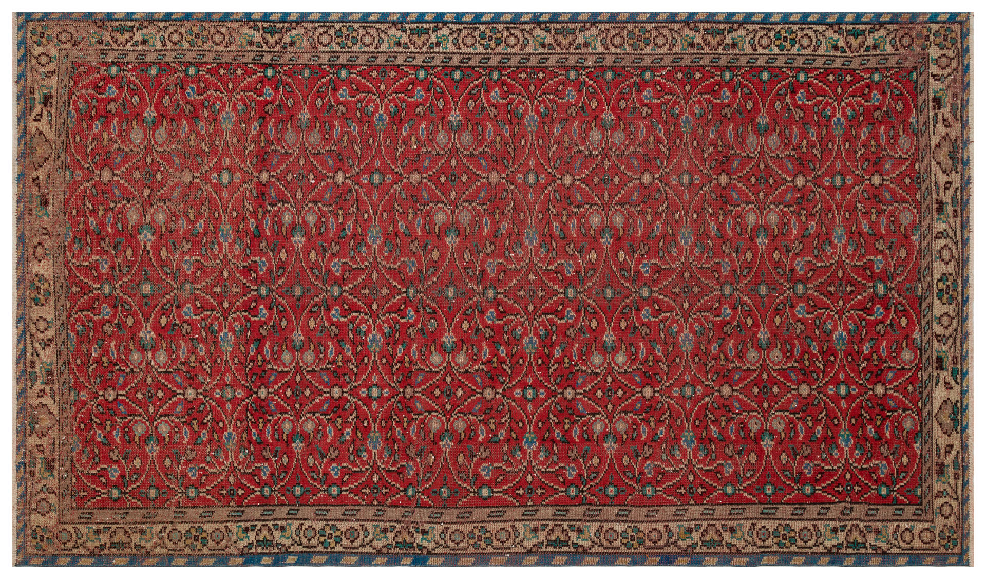 Efsanevi Dantel Dokusu Eskitme Vintage Halı 163 x 282 cm 10230 - Görsel 5