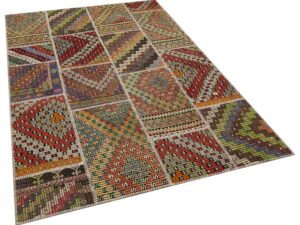 El Yapımı Eşsiz Patchwork Halı 160 x 230 cm 6069