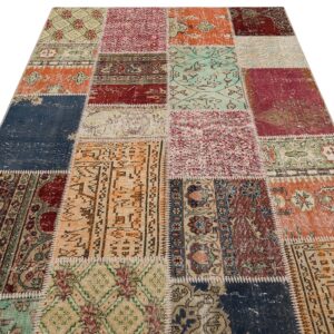 El Yapımı Patchwork Benzersiz Halı 160 x 230 cm 6252