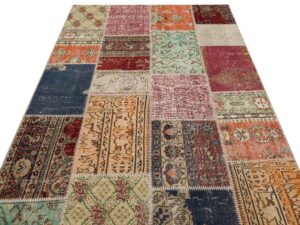 El Yapımı Patchwork Benzersiz Halı 160 x 230 cm 6252