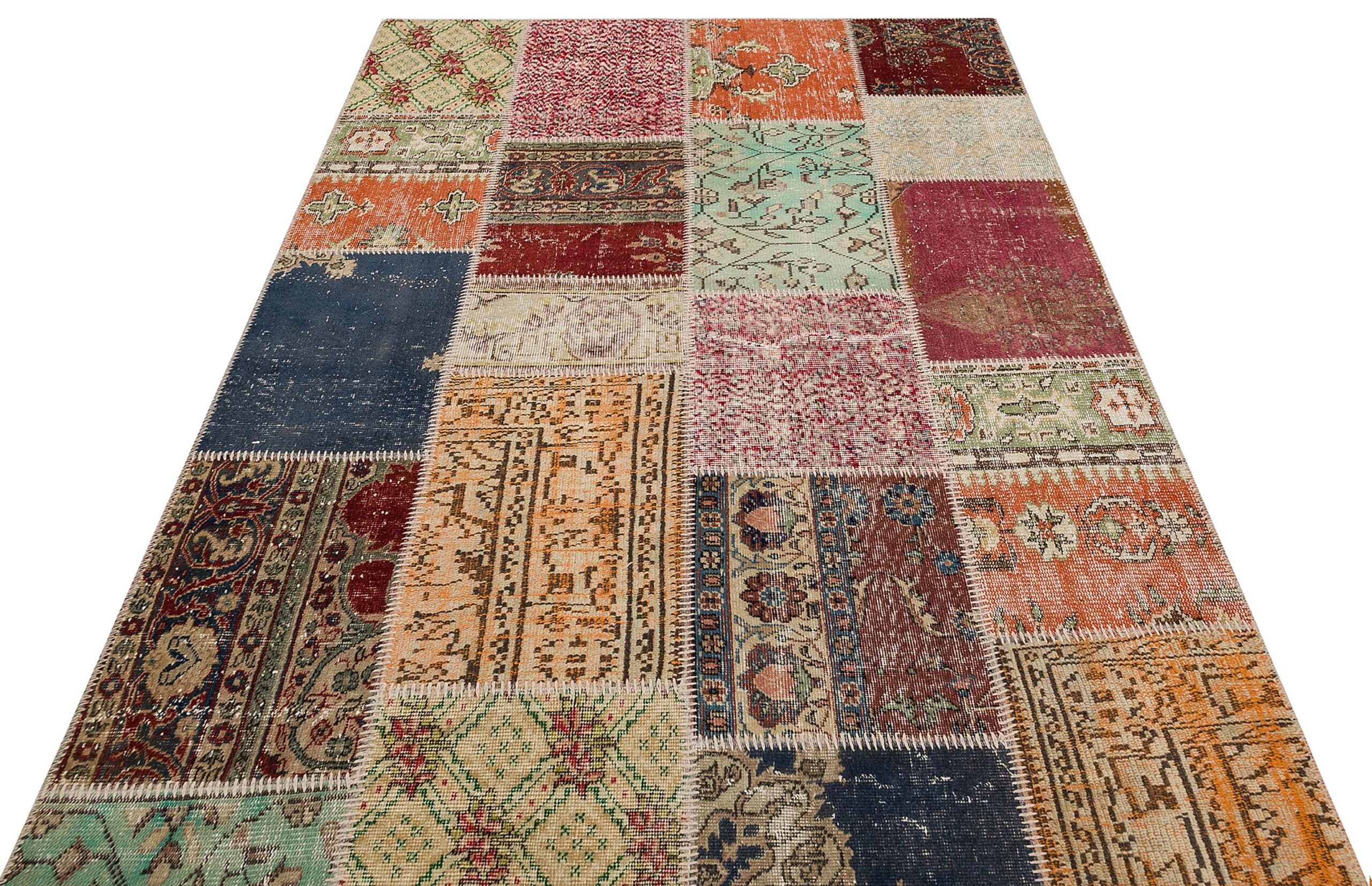 El Yapımı Patchwork Benzersiz Halı 160 x 230 cm 6252