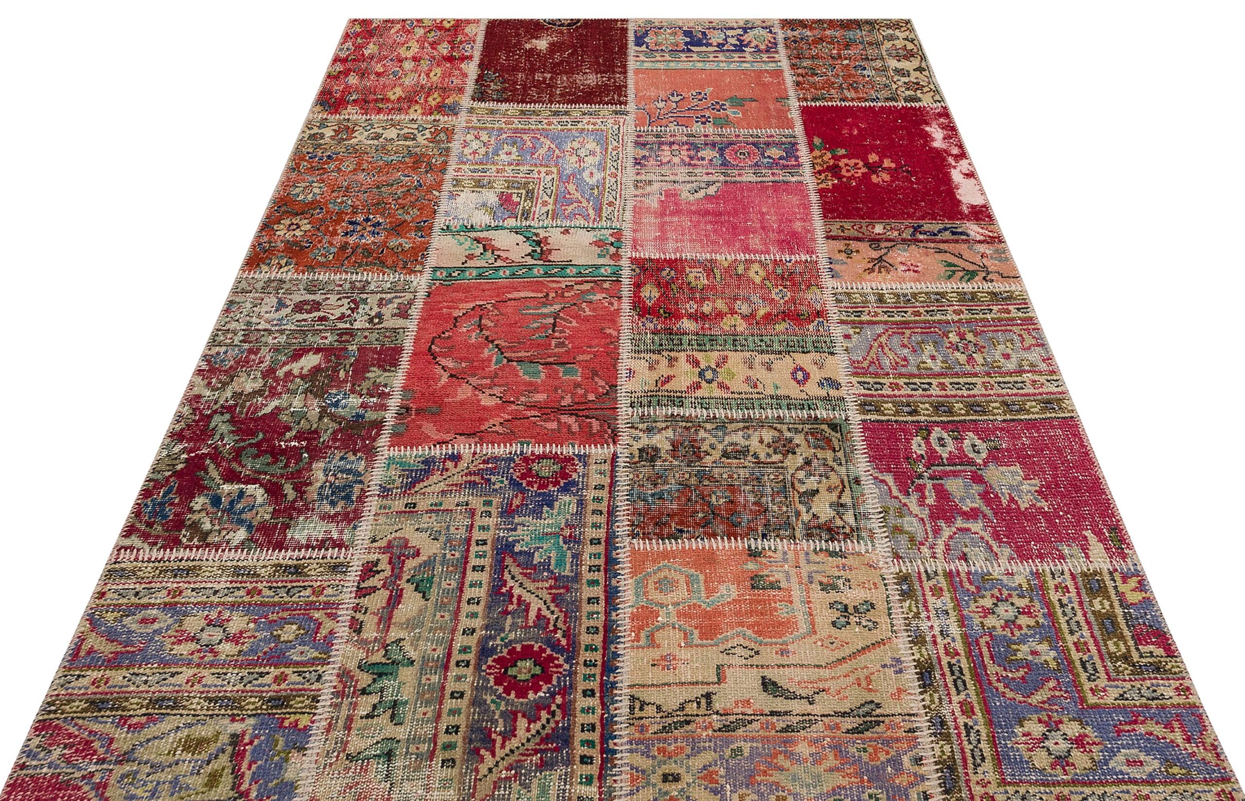 Patchwork Desenli Benzersiz El Dokuma Halı 160 x 230 cm 6266