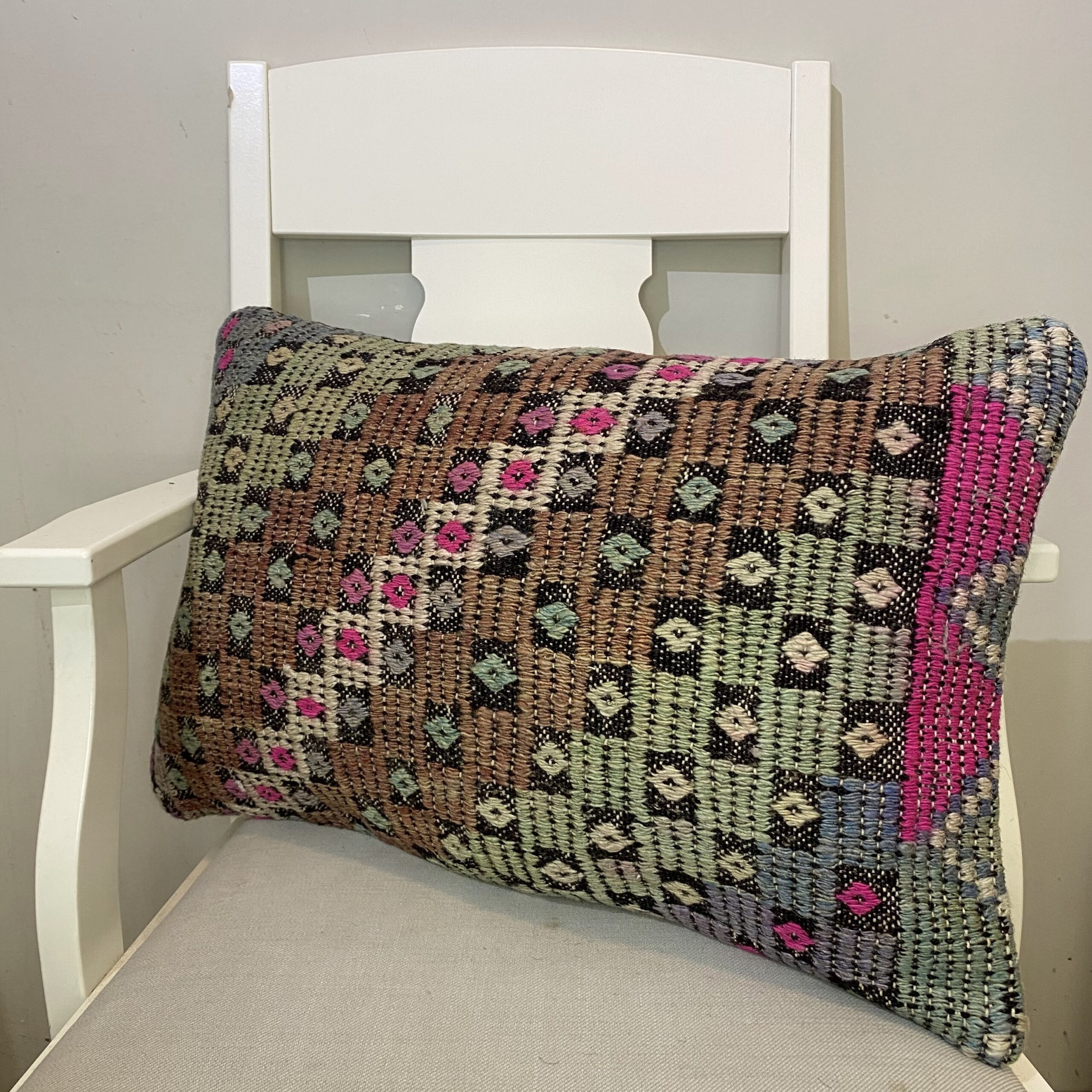 El Dokuma Patchwork Yastık Kılıfı  40x60 cm Kod : 394