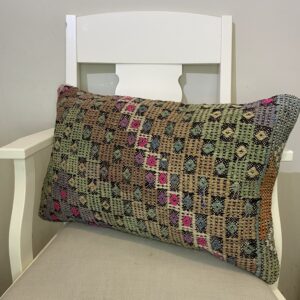 El Dokuma Patchwork Yastık Kılıfı  40x60 cm Kod : 496