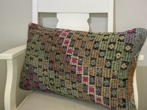 El Dokuma Patchwork Yastık Kılıfı  40x60 cm Kod : 496