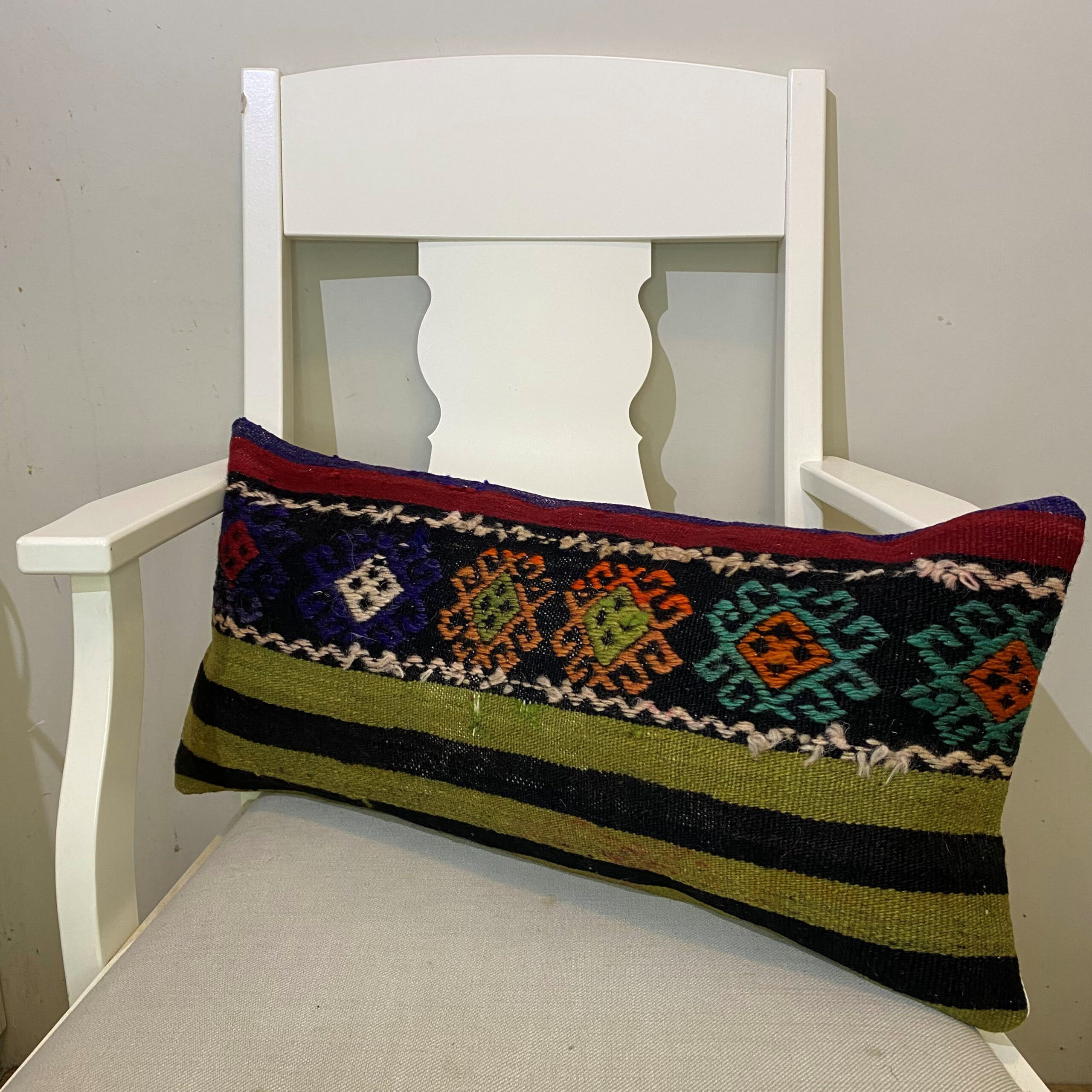 El Dokuma Patchwork Yastık Kılıfı  30x60 cm Kod : 568