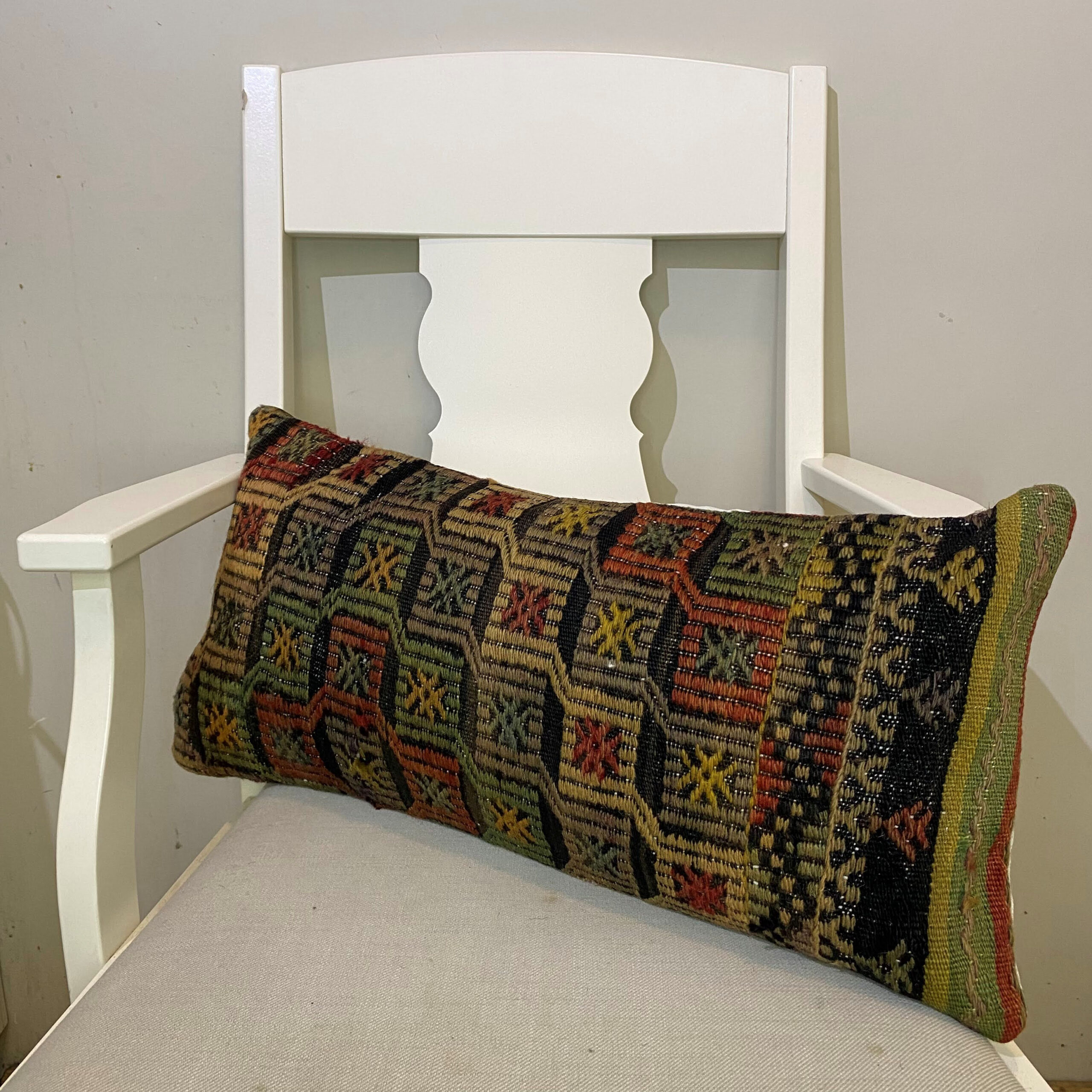 El Dokuma Patchwork Yastık Kılıfı  30x60 cm Kod : 580