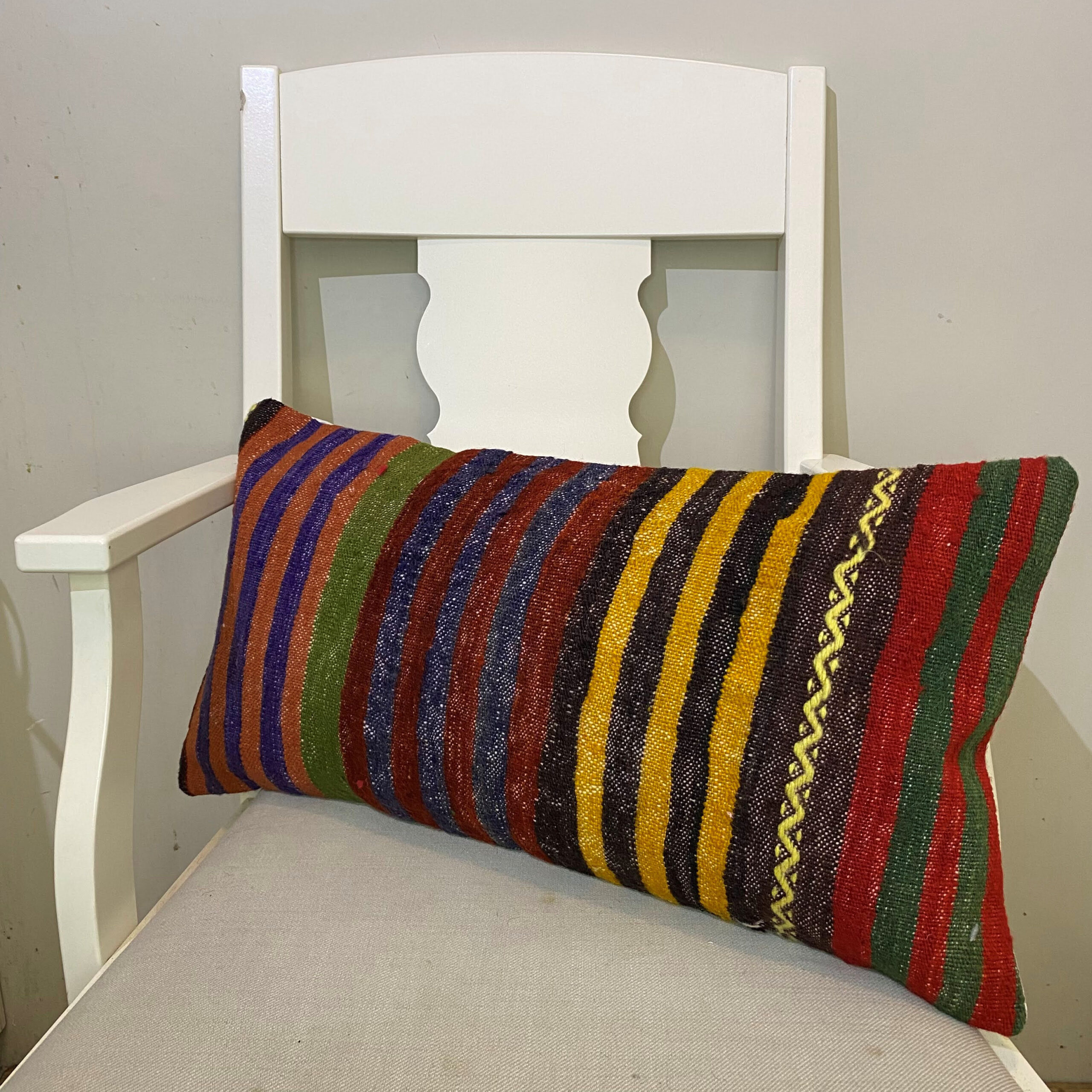 El Dokuma Patchwork Yastık Kılıfı  30x60 cm Kod : 596