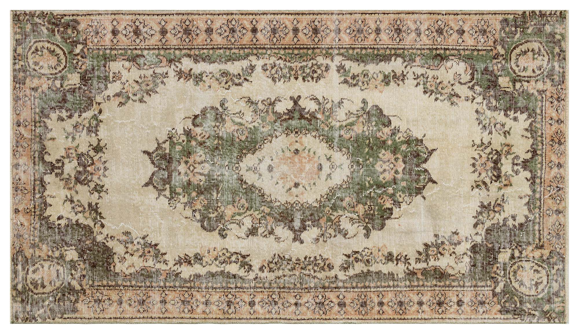 Benzersiz Vintage Eskitme Halı 117x207 cm 10338 - Görsel 3