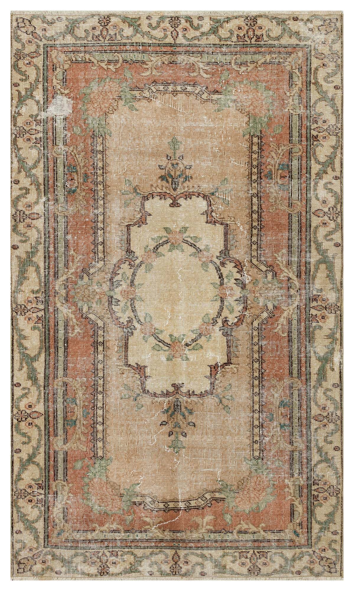 El Dokuma Vintage Eskitme Halı 120x201 cm 10341 - Görsel 2