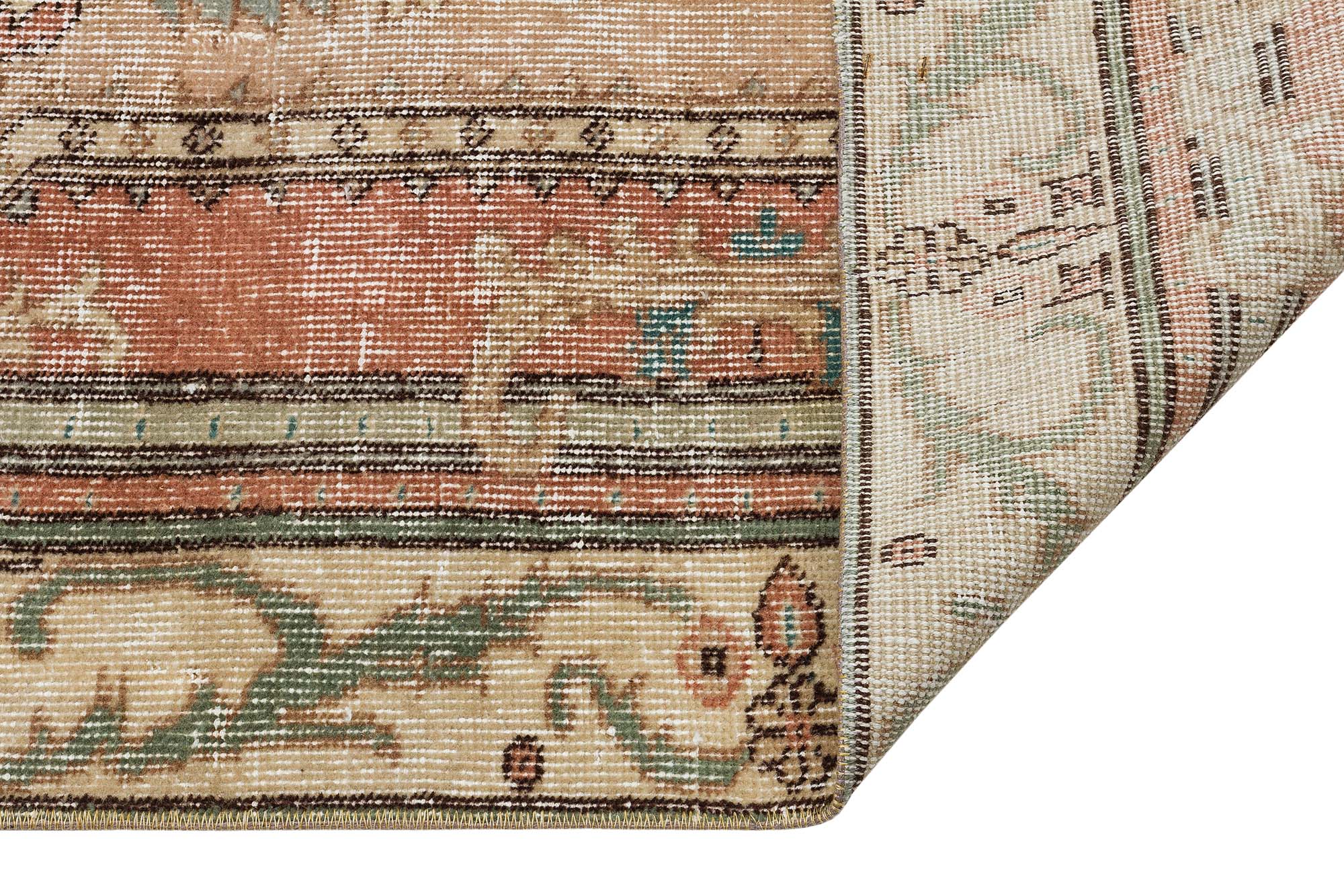 El Dokuma Vintage Eskitme Halı 120x201 cm 10341 - Görsel 4