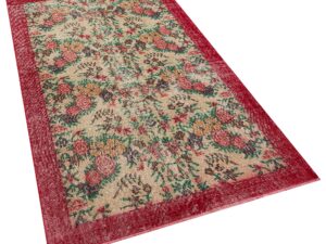 El Dokuma Vintage Eskitme Halı 120x206 cm 10344