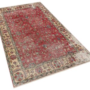 El Dokuma Vintage Eskitme Halı 116x193 cm 10346