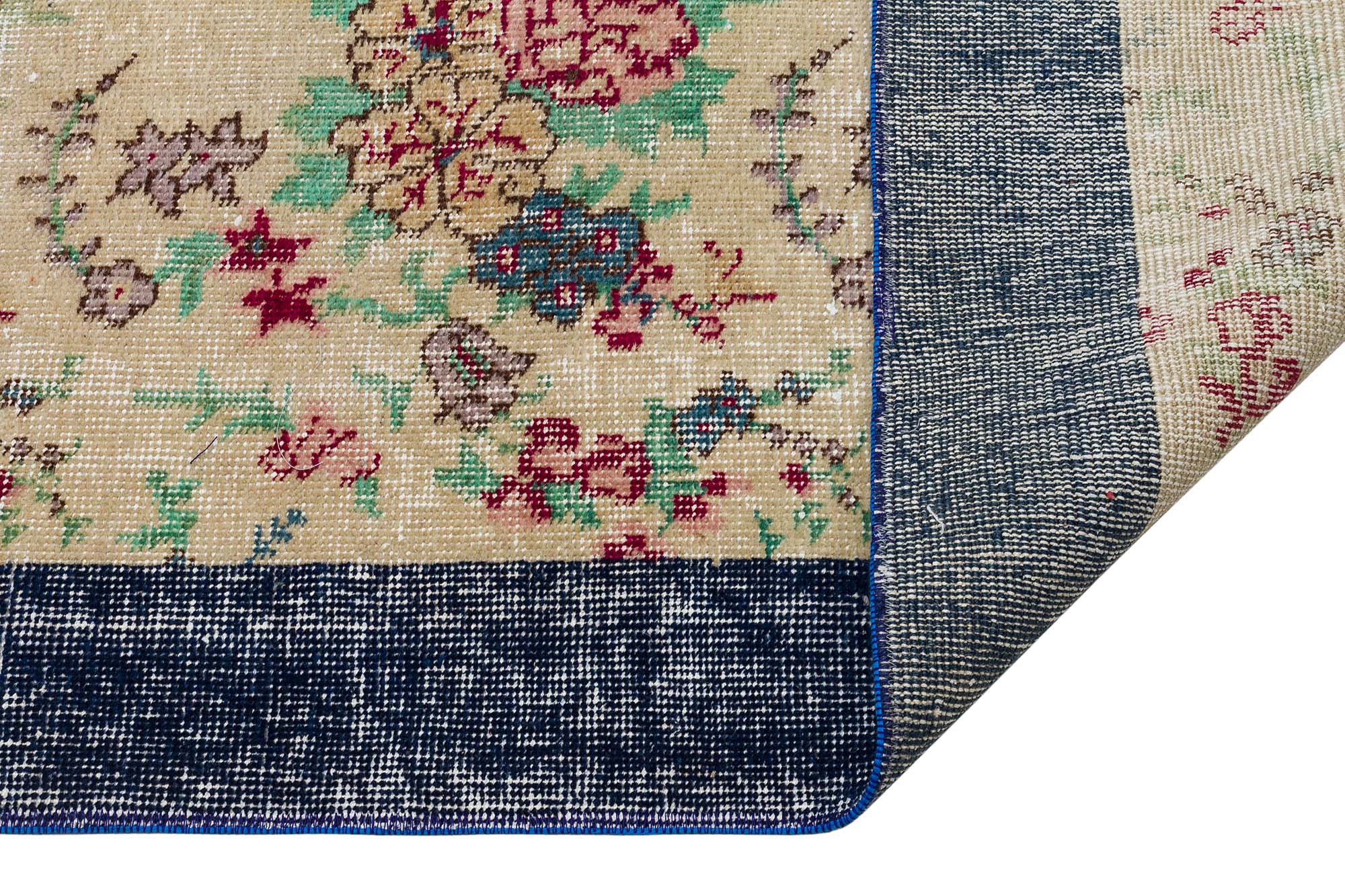 El Dokuma Vintage Eskitme Halı 110x200 cm 10352 - Görsel 2