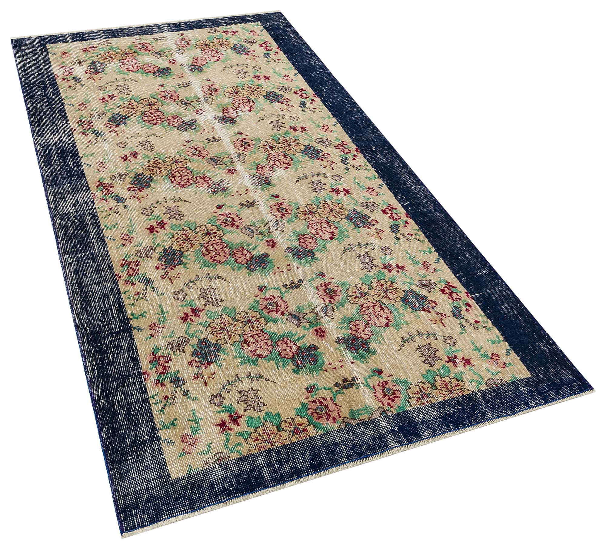 El Dokuma   Vintage Eskitme Halı 110x200 cm 10352