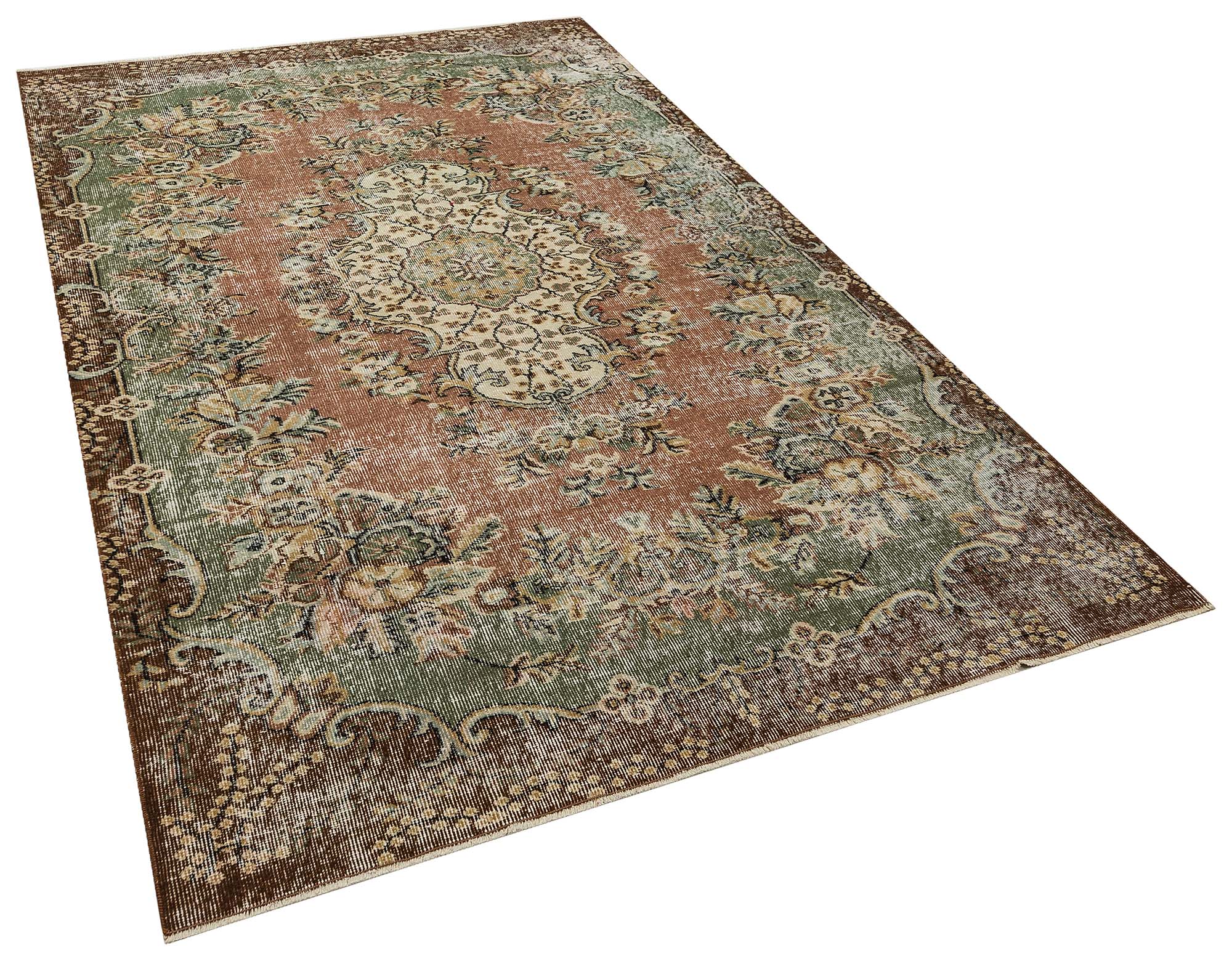 El Dokuma   Vintage Eskitme Halı 170x255 cm 10353