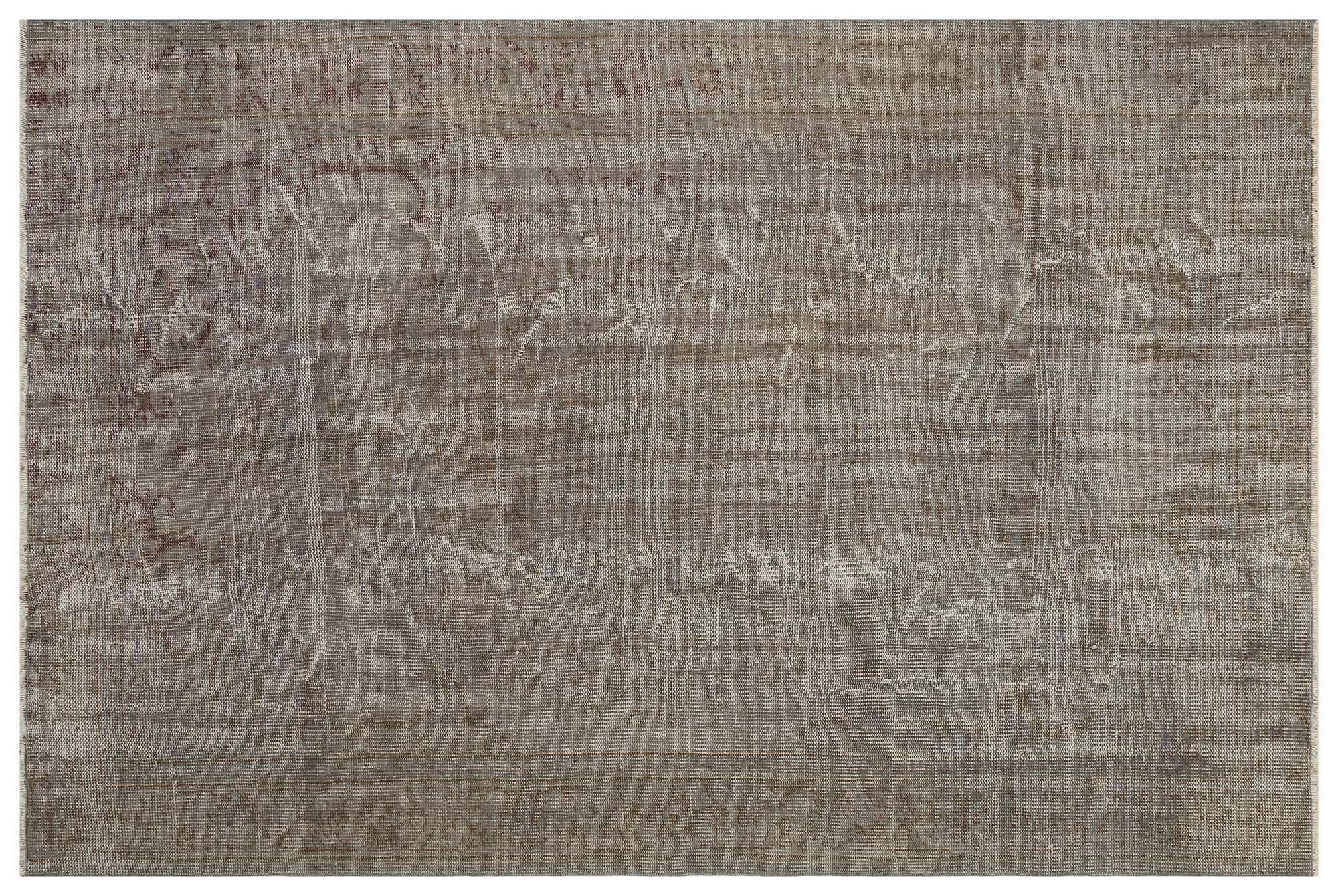 El Dokuma Vintage Eskitme Halı 166x246 cm 10360 - Görsel 5