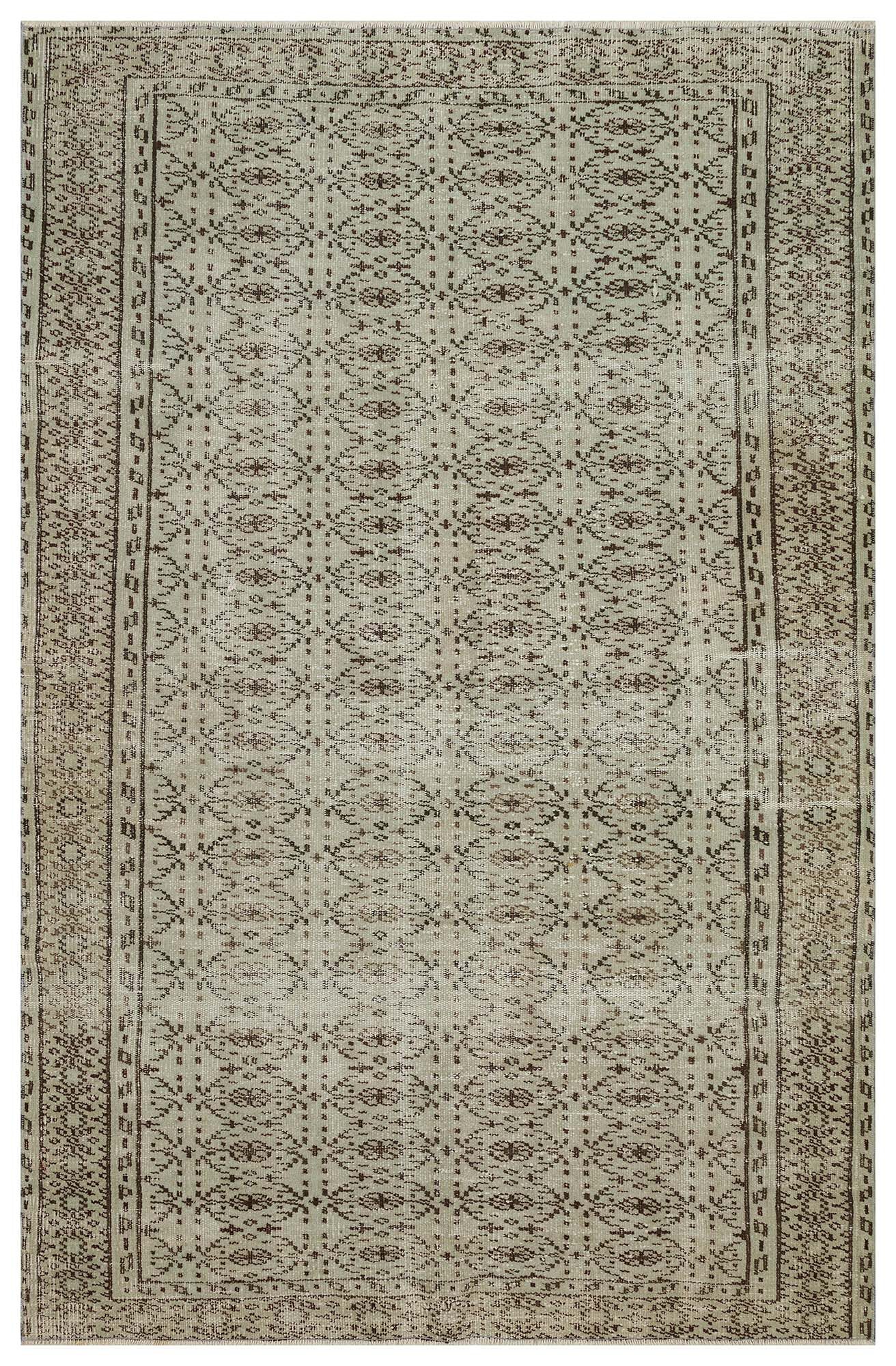 El Dokuma Vintage Eskitme Halı 157x241 cm 10364 - Görsel 2