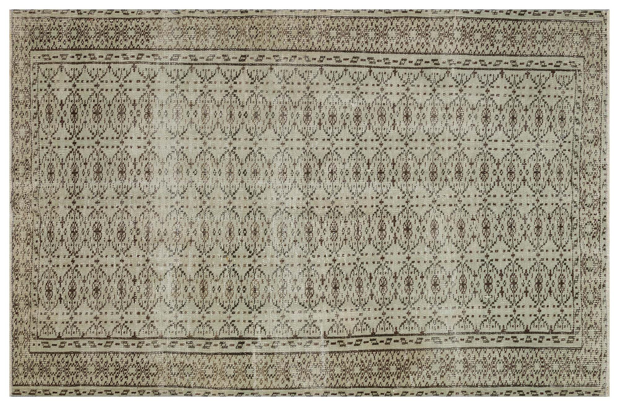 El Dokuma Vintage Eskitme Halı 157x241 cm 10364 - Görsel 3