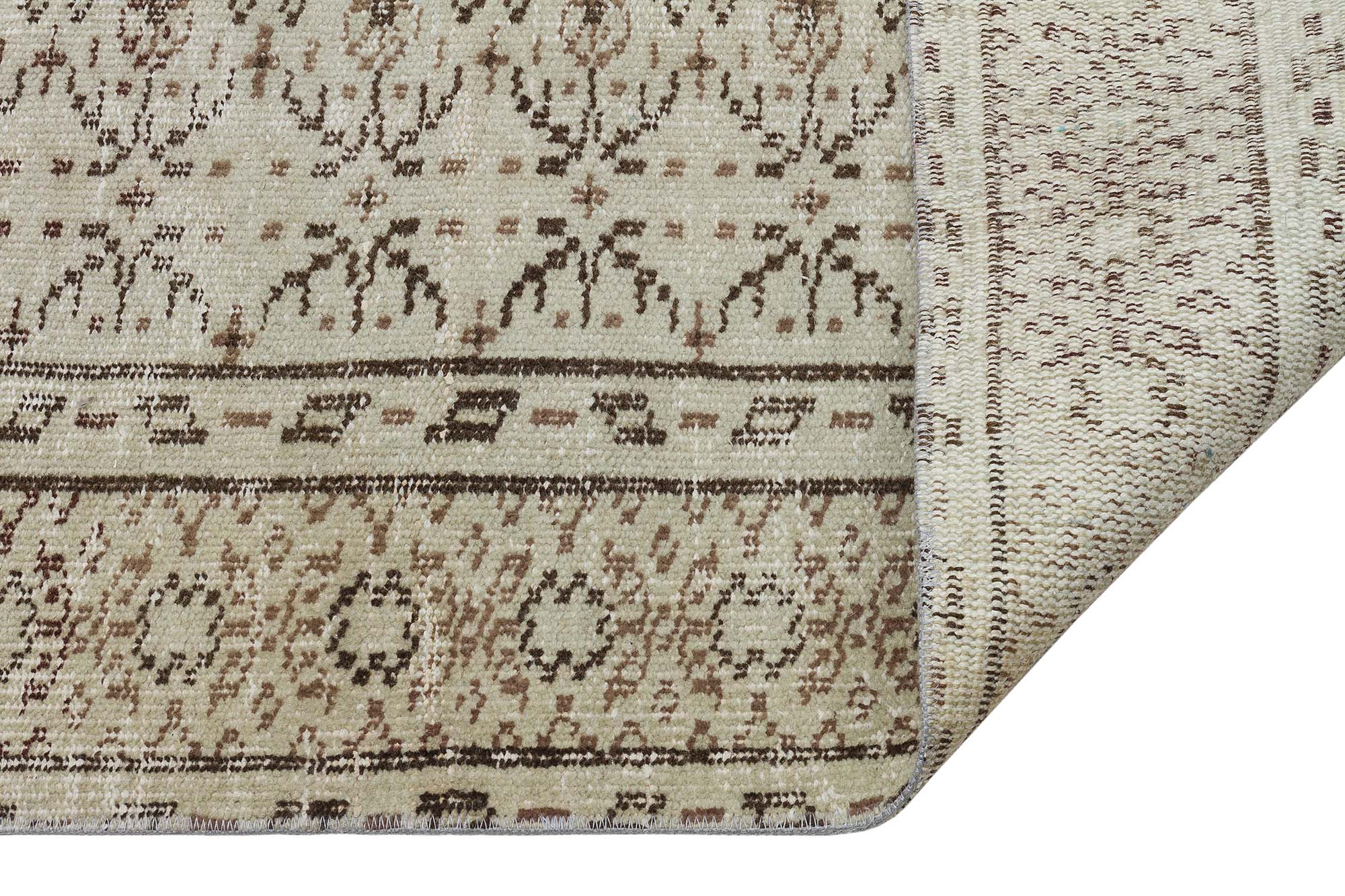 El Dokuma Vintage Eskitme Halı 157x241 cm 10364 - Görsel 4