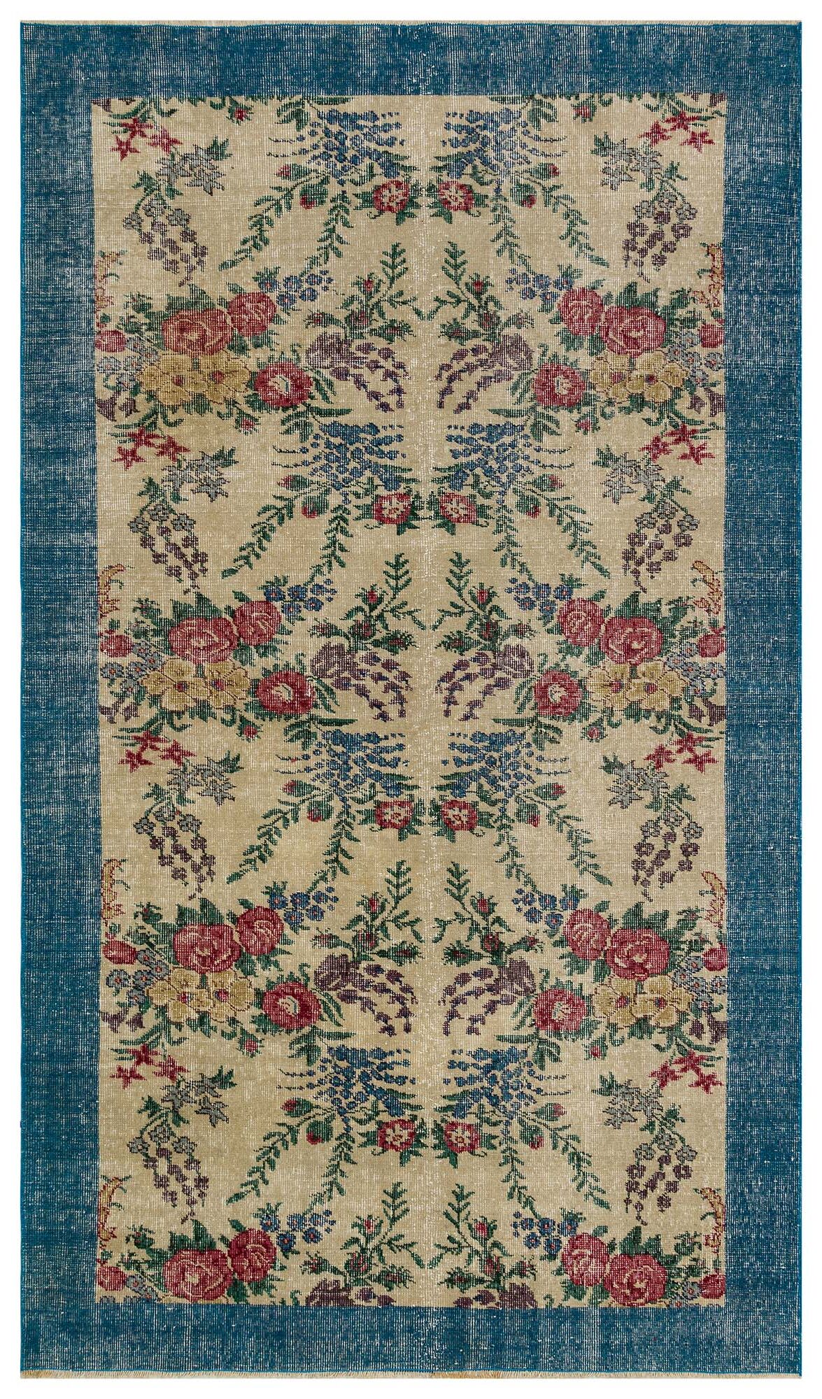 El Dokuma Vintage Eskitme Halı 144x250 cm 10378 - Görsel 2