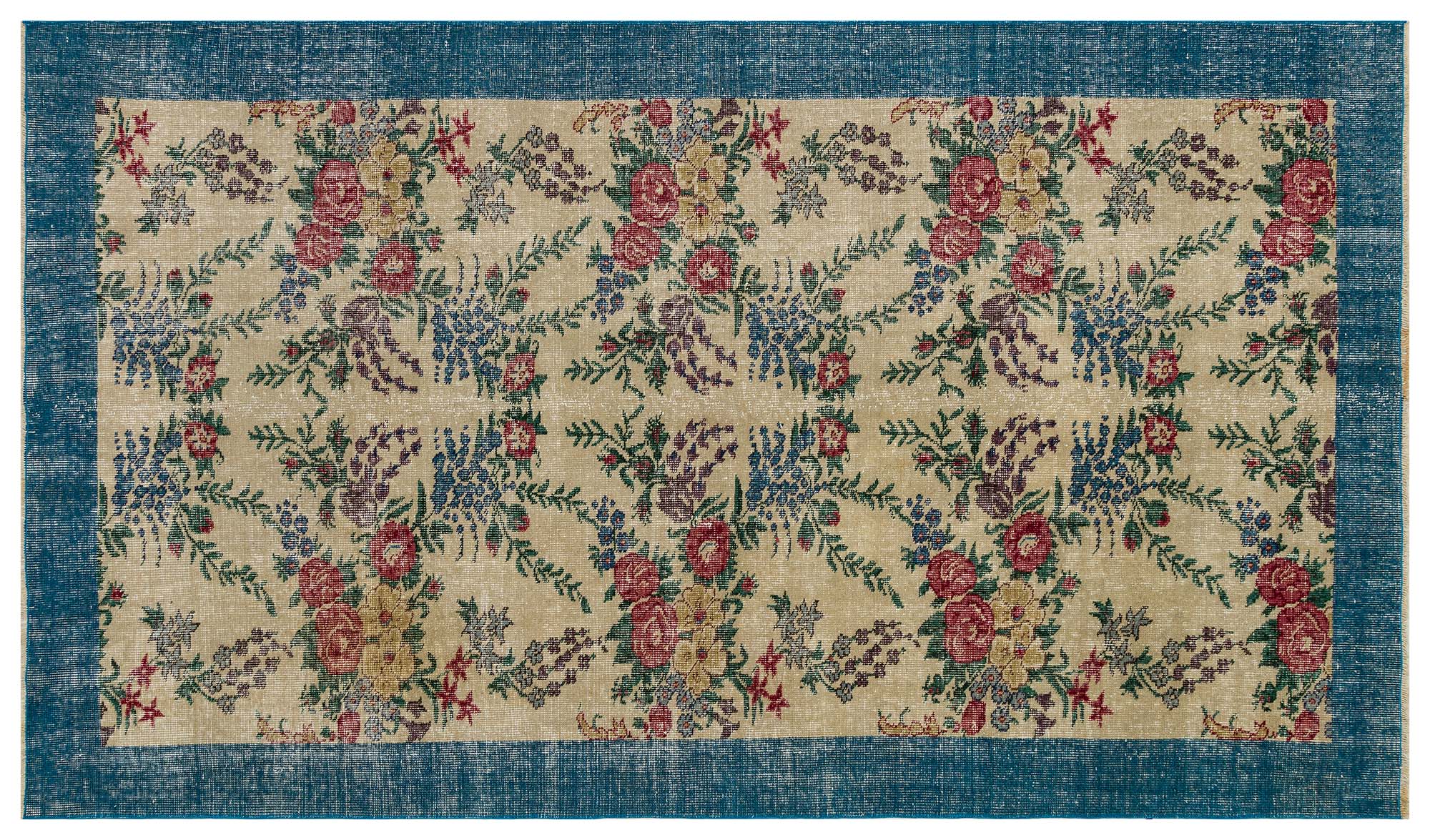 El Dokuma Vintage Eskitme Halı 144x250 cm 10378 - Görsel 3