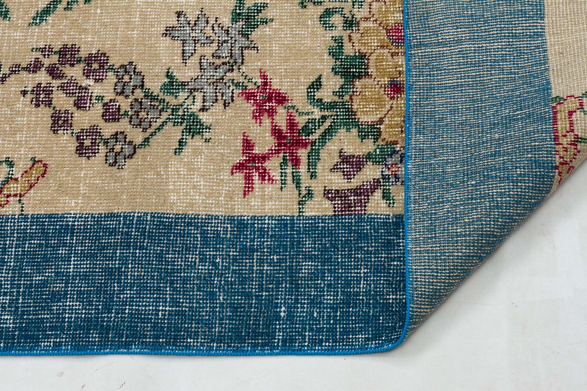 El Dokuma Vintage Eskitme Halı 144x250 cm 10378 - Görsel 4