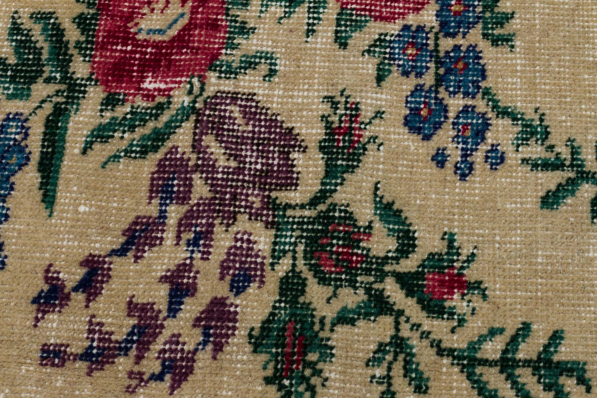 El Dokuma Vintage Eskitme Halı 144x250 cm 10378 - Görsel 5