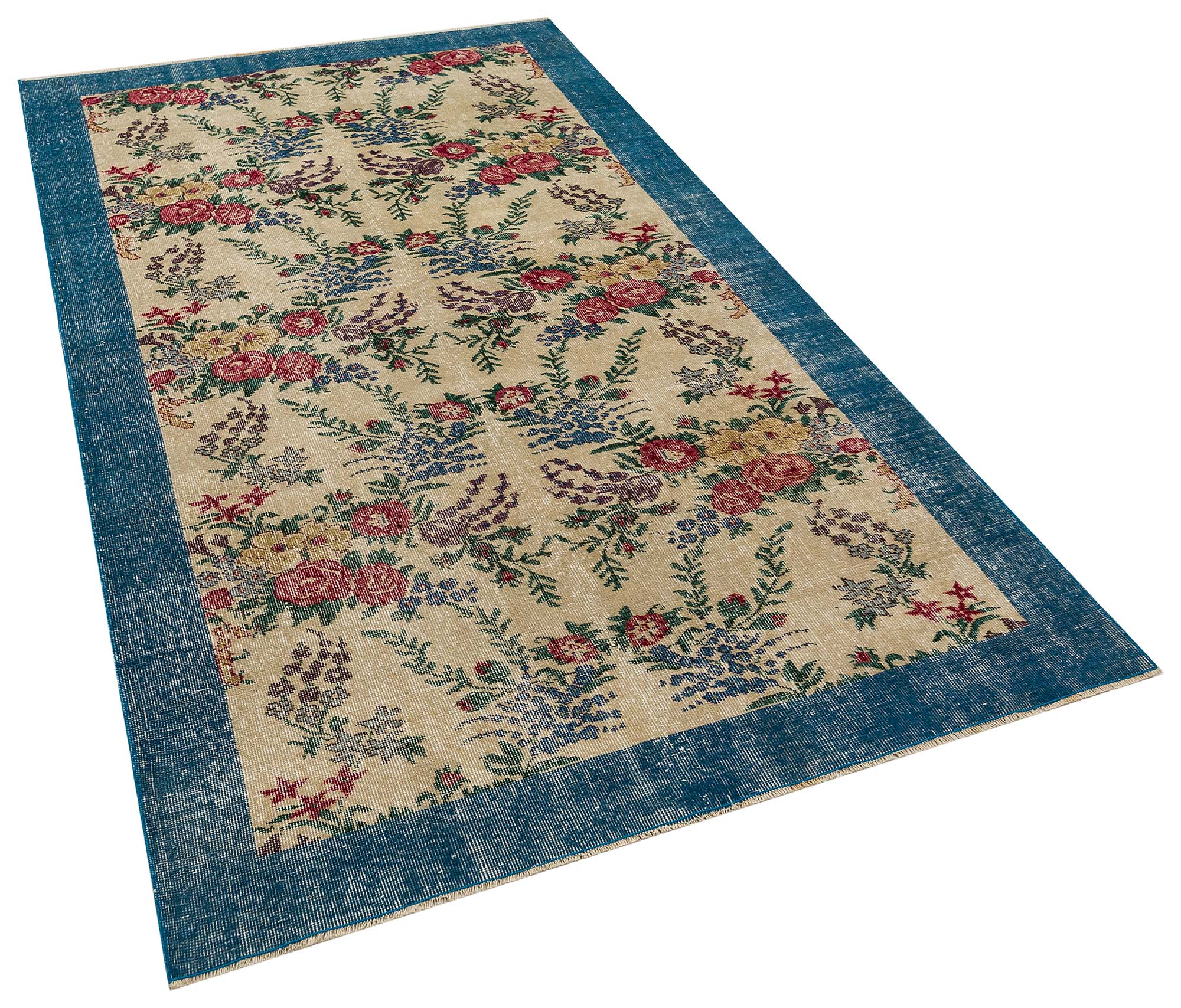 El Dokuma   Vintage Eskitme Halı 144x250 cm 10378