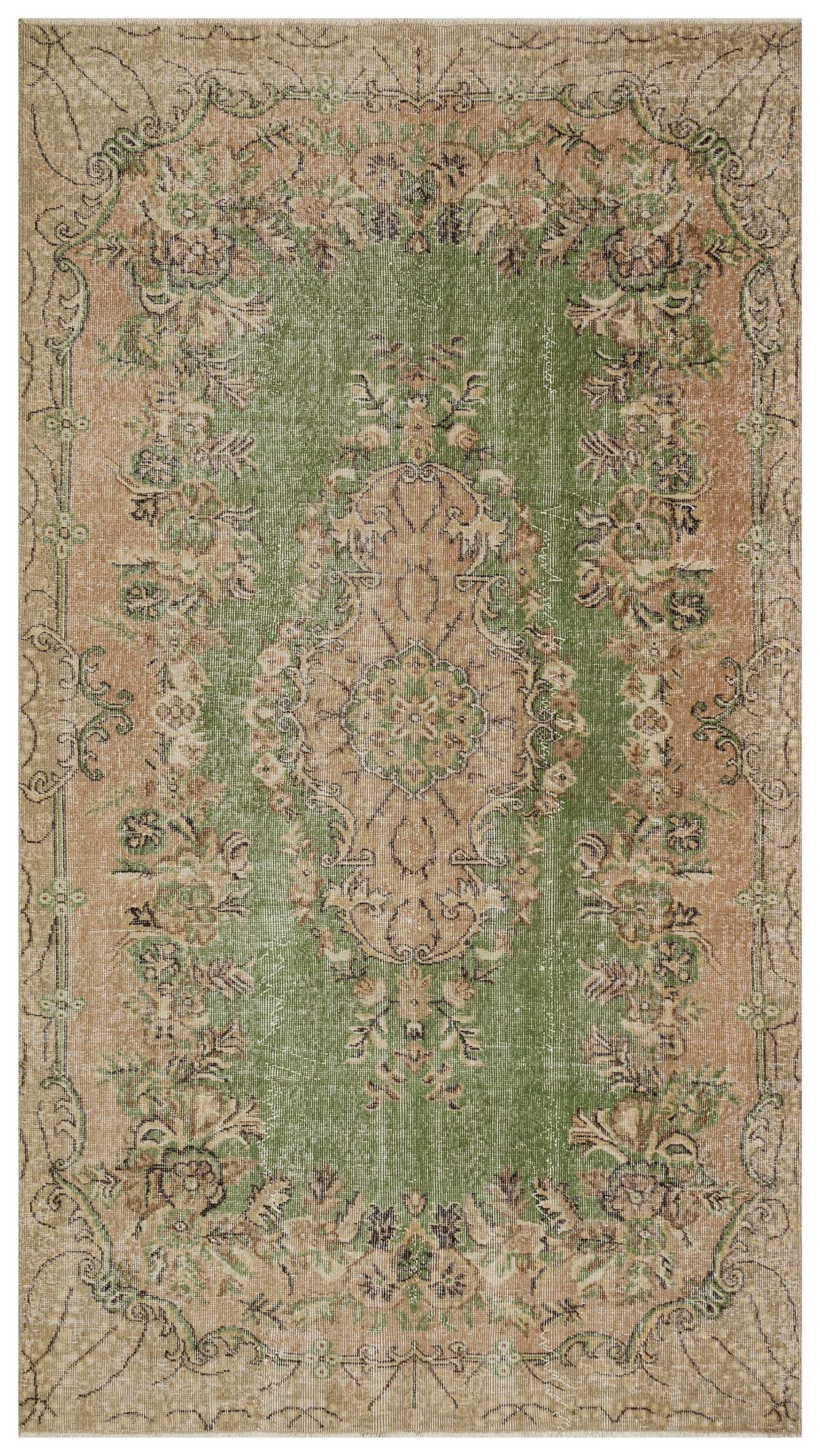 El Dokuma Vintage Eskitme Halı 160x288 cm 10390 - Görsel 2