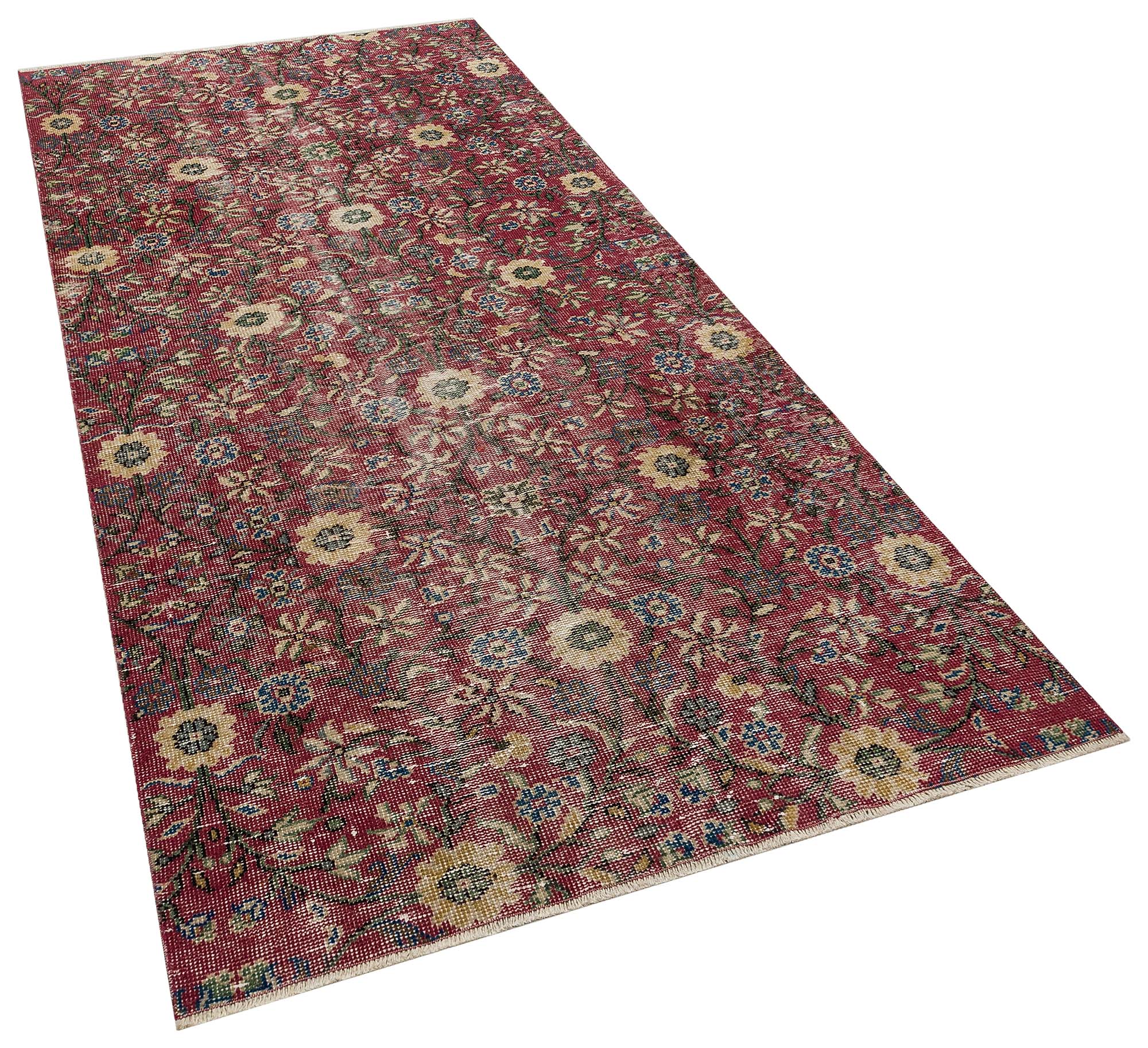 Eşsiz Vintage Eskitme Halı 134x282 cm 10394