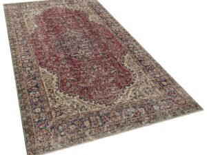 El Dokuması Vintage Eskitme Halı 157x262 cm 10406