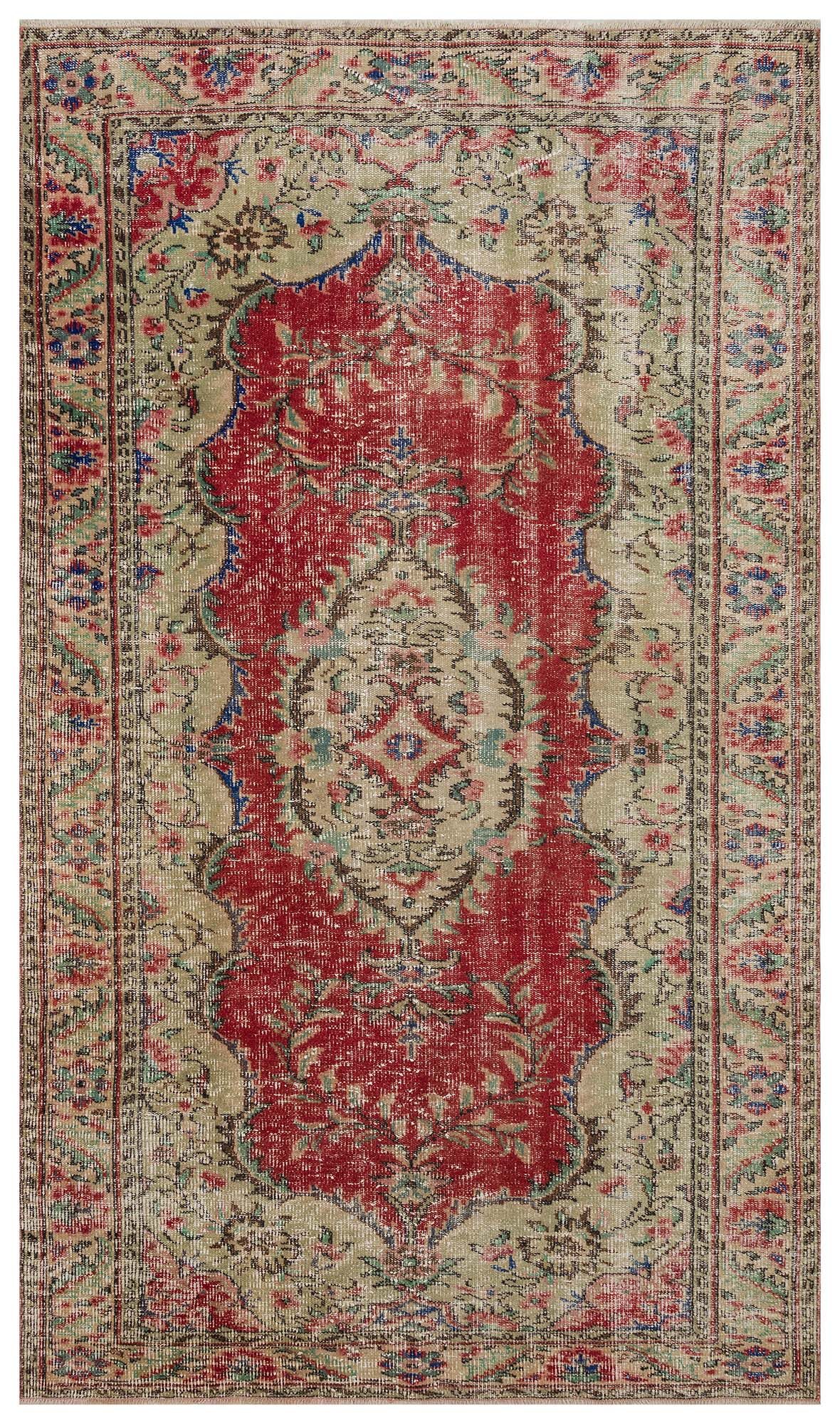 Vintage Halı El Dokuma Eskitme 159x270 cm 10411 - Görsel 2