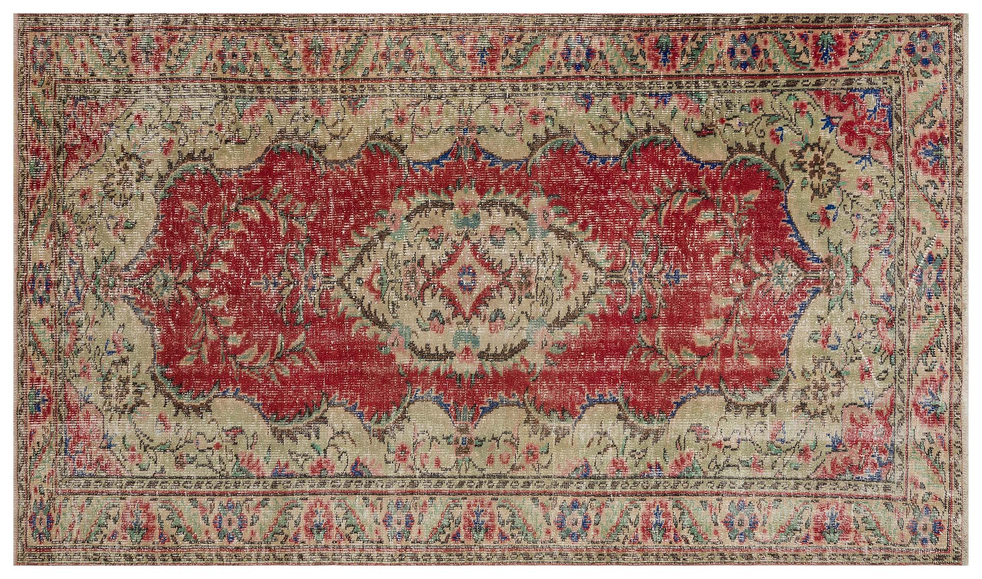 Vintage Halı El Dokuma Eskitme 159x270 cm 10411 - Görsel 3