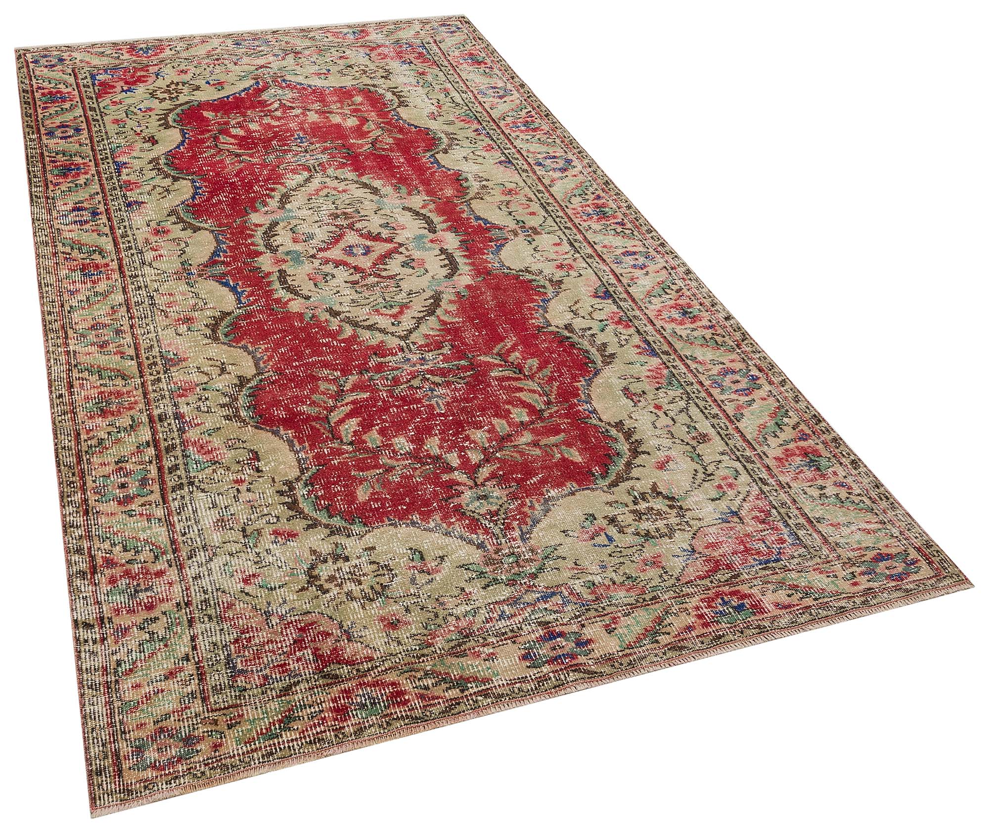 Vintage Halı El Dokuma Eskitme 159x270 cm 10411