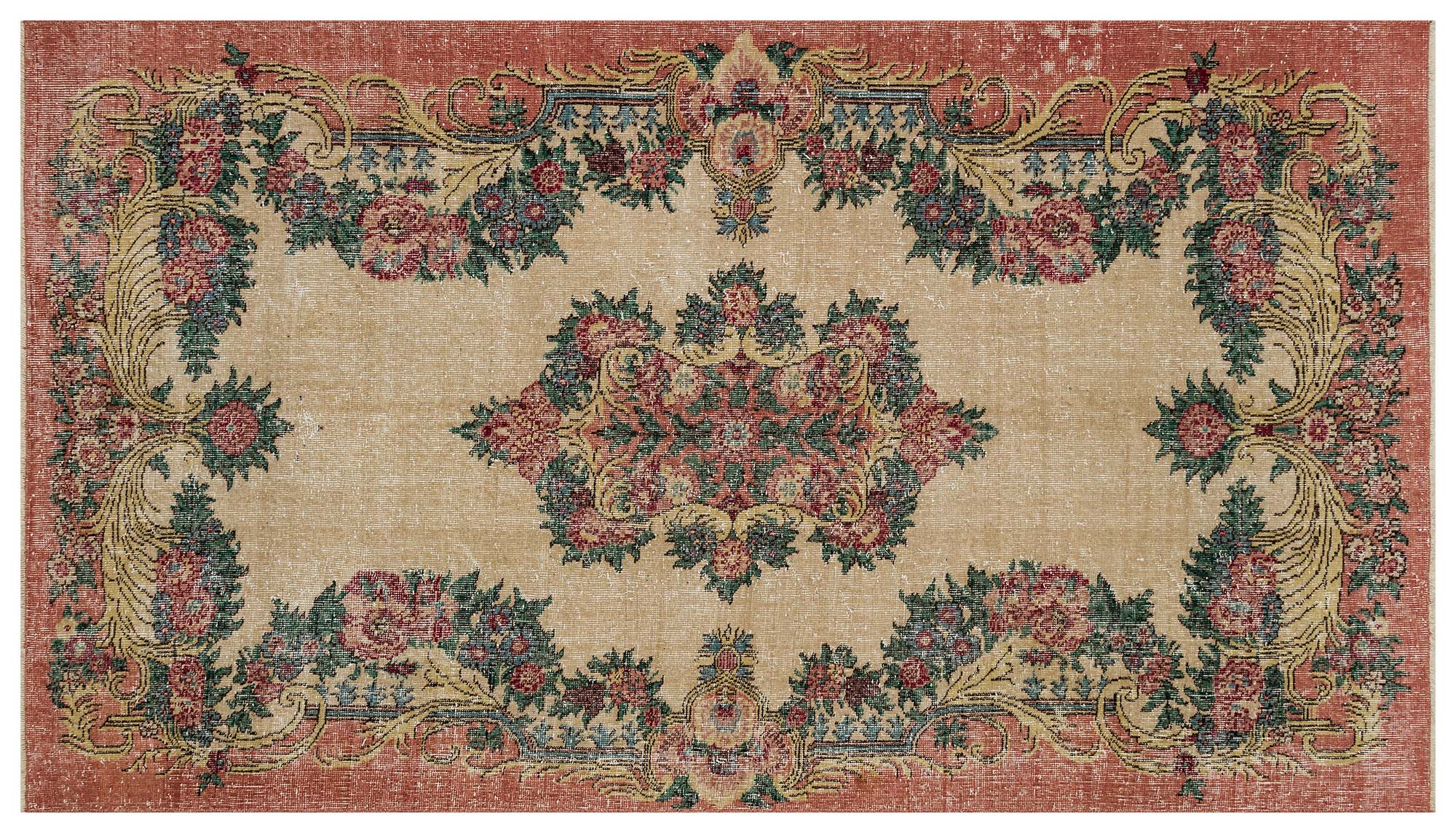 Eskitme El Dokuma Vintage Halı 148x260 cm 10427 - Görsel 3