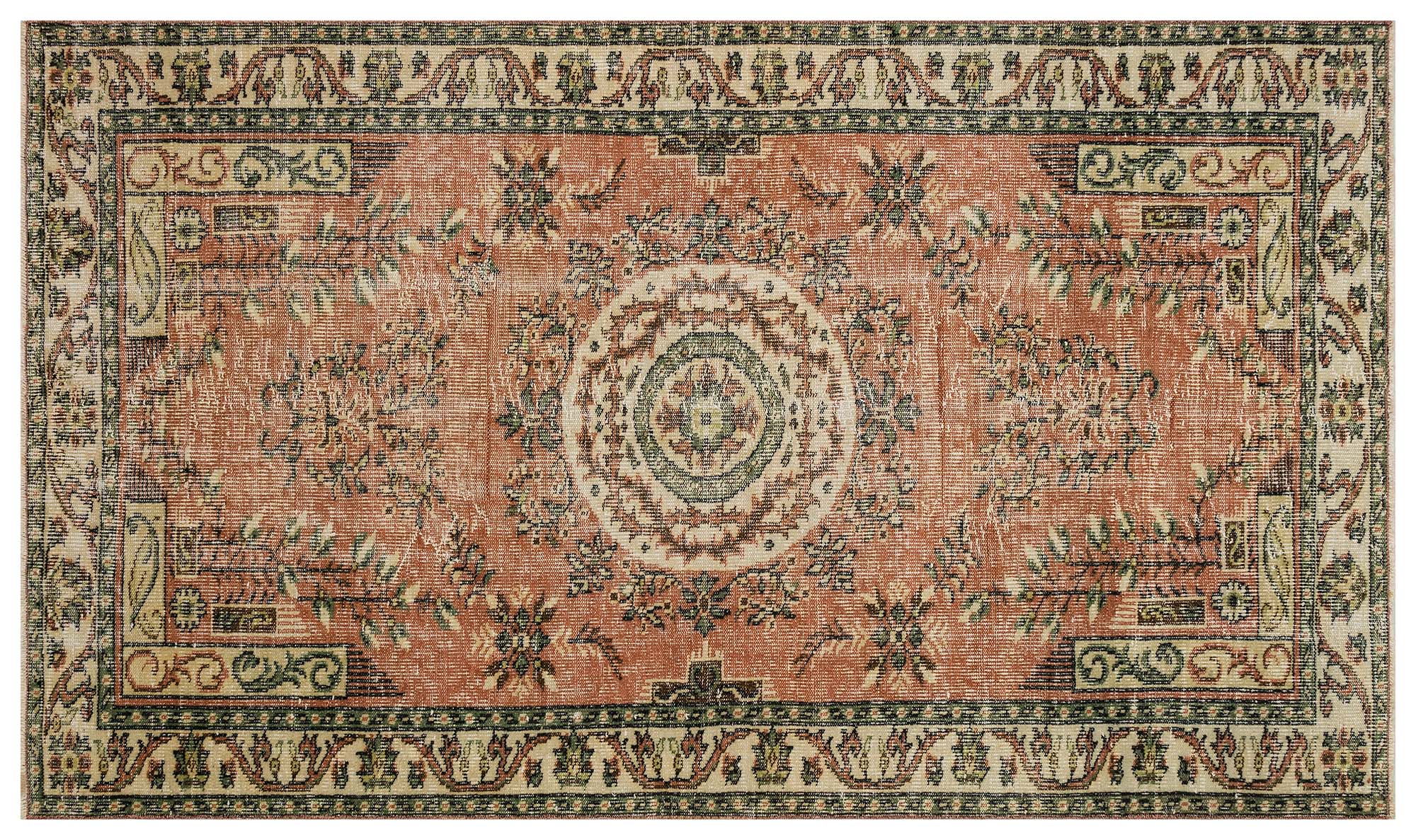 Vintage Eskitme El Dokuması Halı 150x253 cm 10428 - Görsel 3