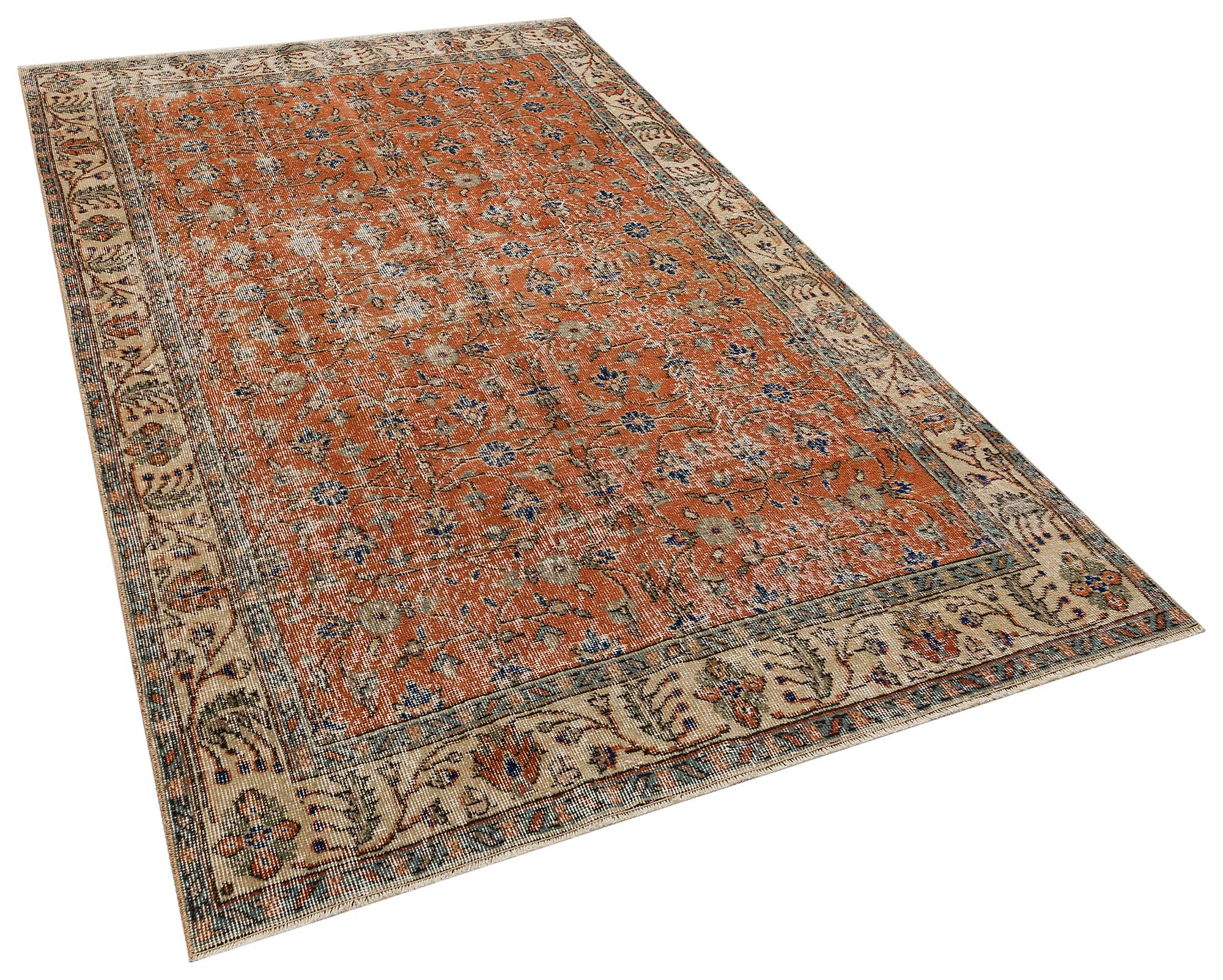 Eskitme Vintage El Dokuması Halı 156x255 cm 10431