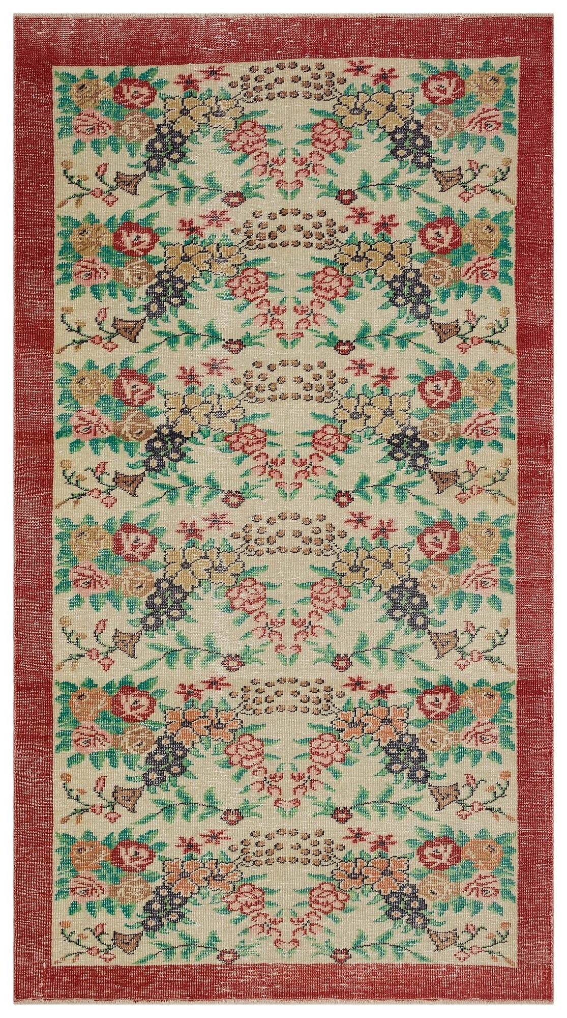 Vintage Halı Eskitme El Dokuması 151x277 cm 10432 - Görsel 2